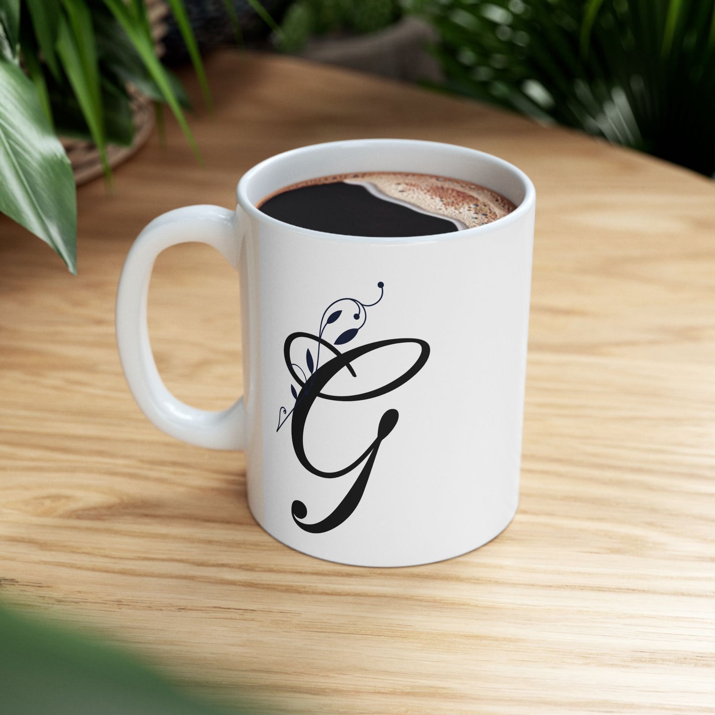 Letter "G" Decorative Monogram Design Coffee Mug
