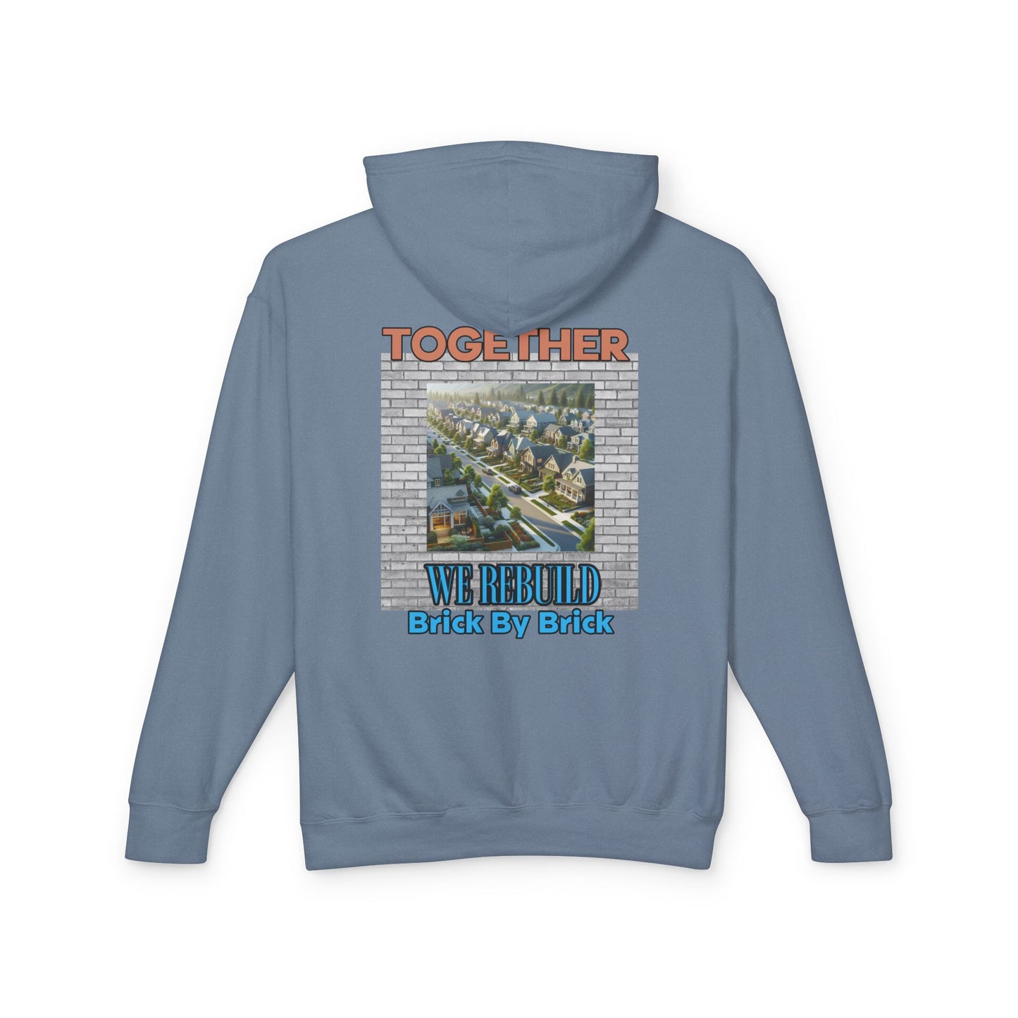 Together We Rebuild Unisex Lightweight Hooded Sweatshirt