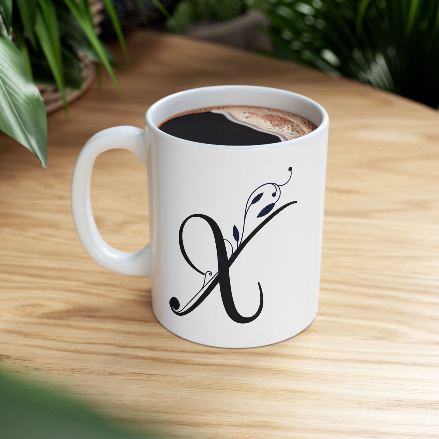 Letter "X" Decorative Monogram Design Coffee Mug