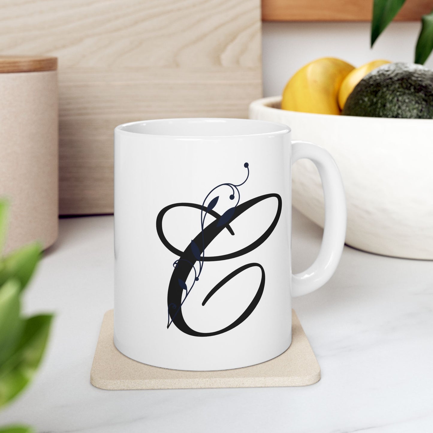 Letter "C" Decorative Monogram Design Coffee Mug
