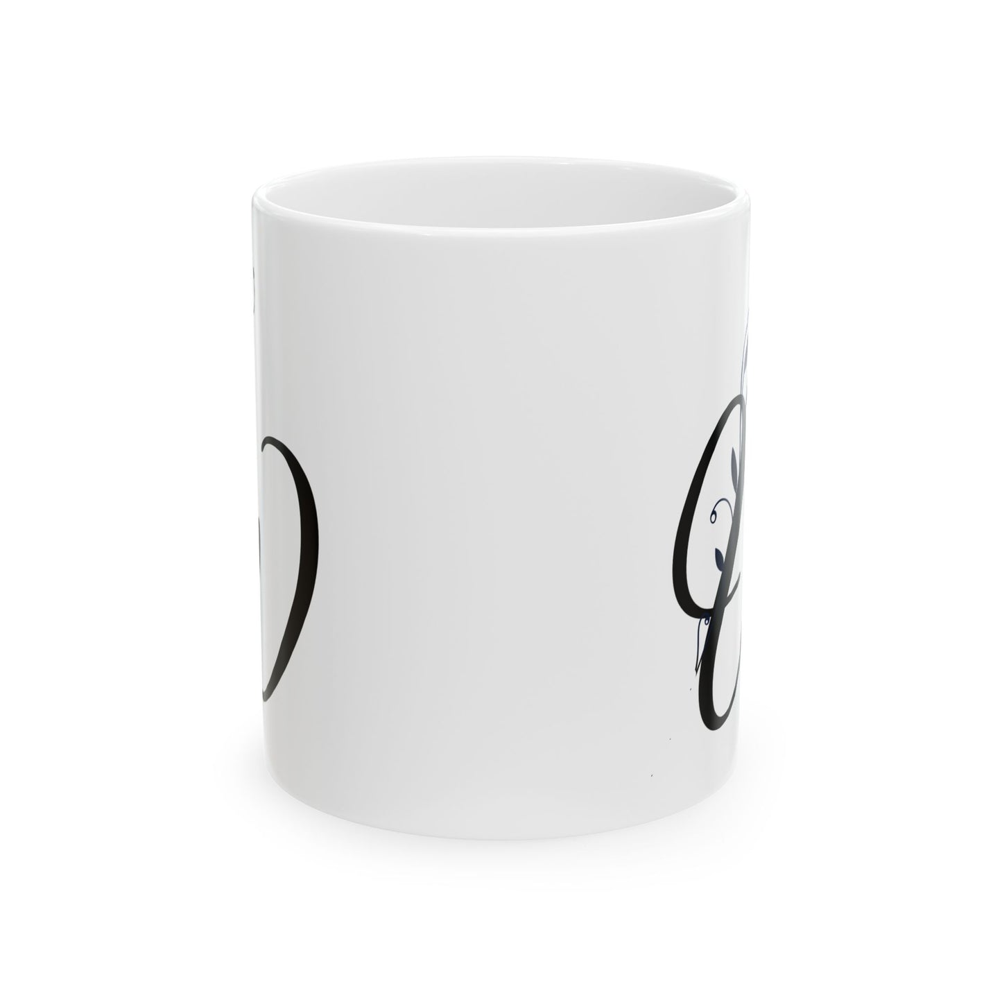 Letter "W" Decorative Monogram Design Coffee Mug