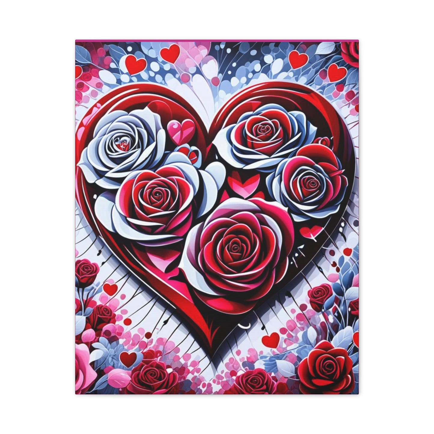 Rose Heart - Romantic Art Canvas Stretched, 0.75"