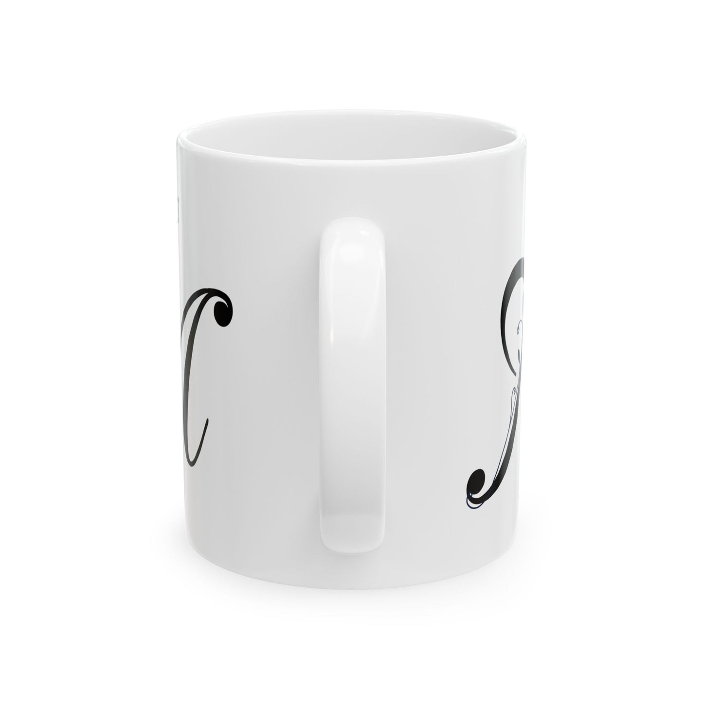 Letter "M" Decorative Monogram Design Coffee Mug