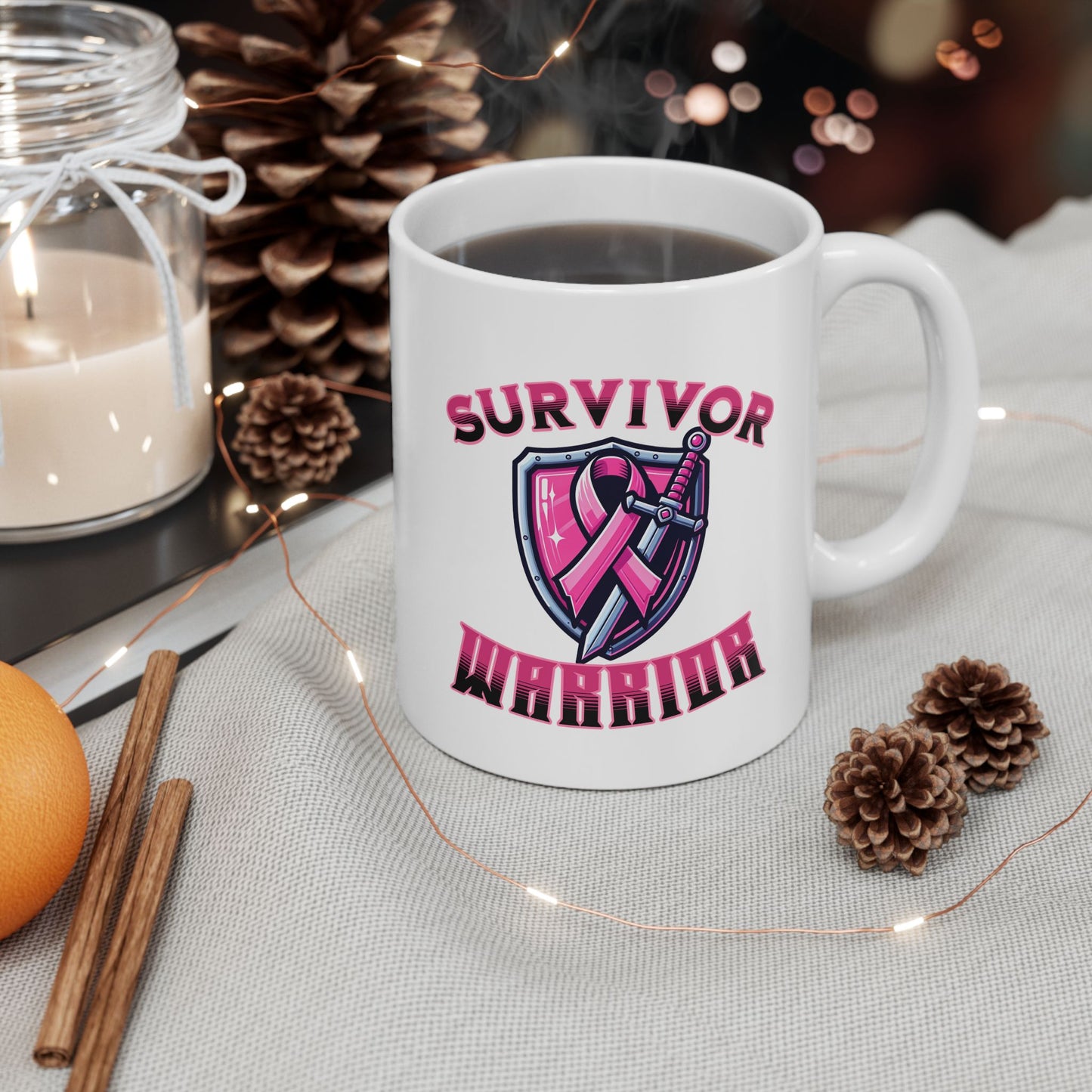 Survivor Warrior - Breast Cancer Survivor Coffee Mug