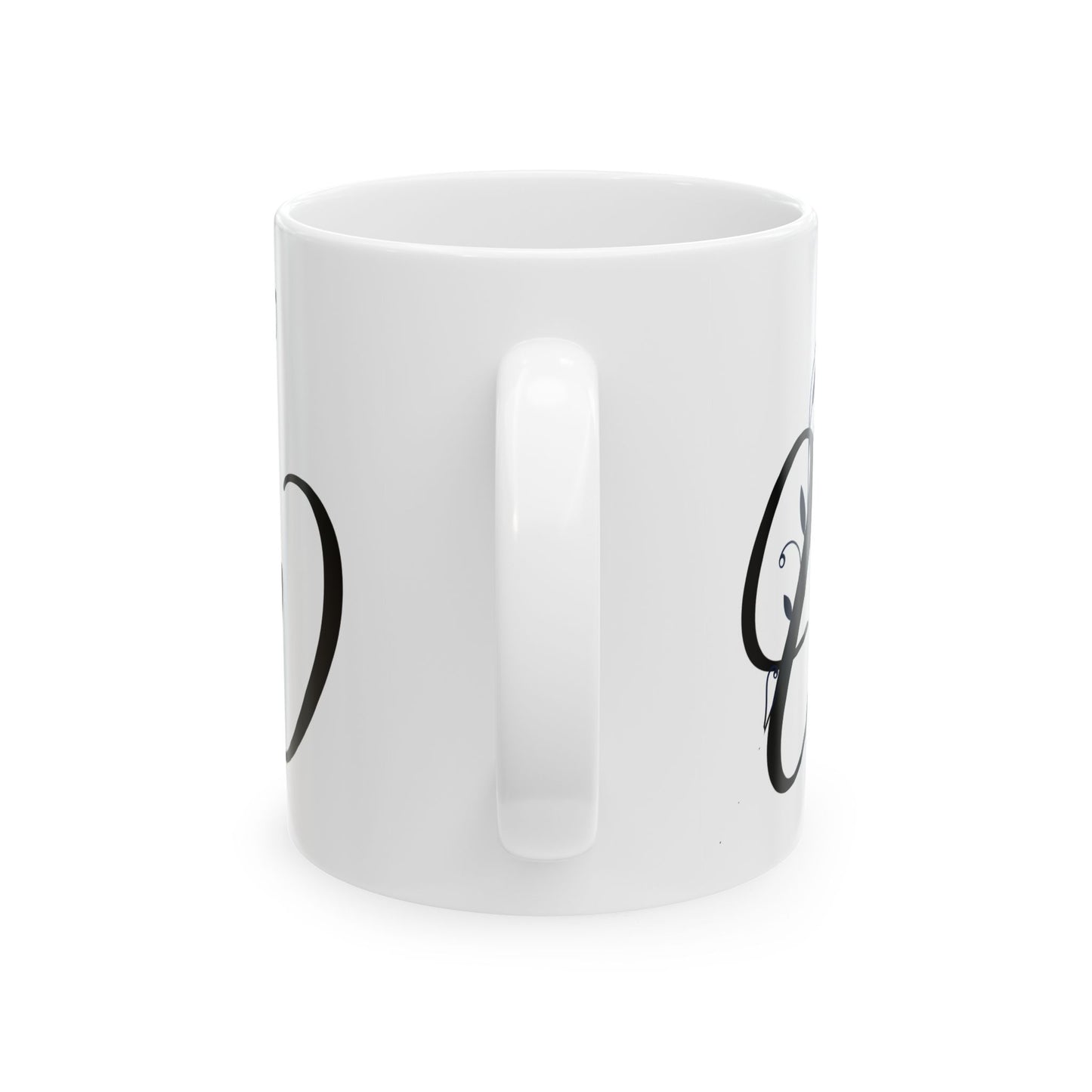 Letter "W" Decorative Monogram Design Coffee Mug