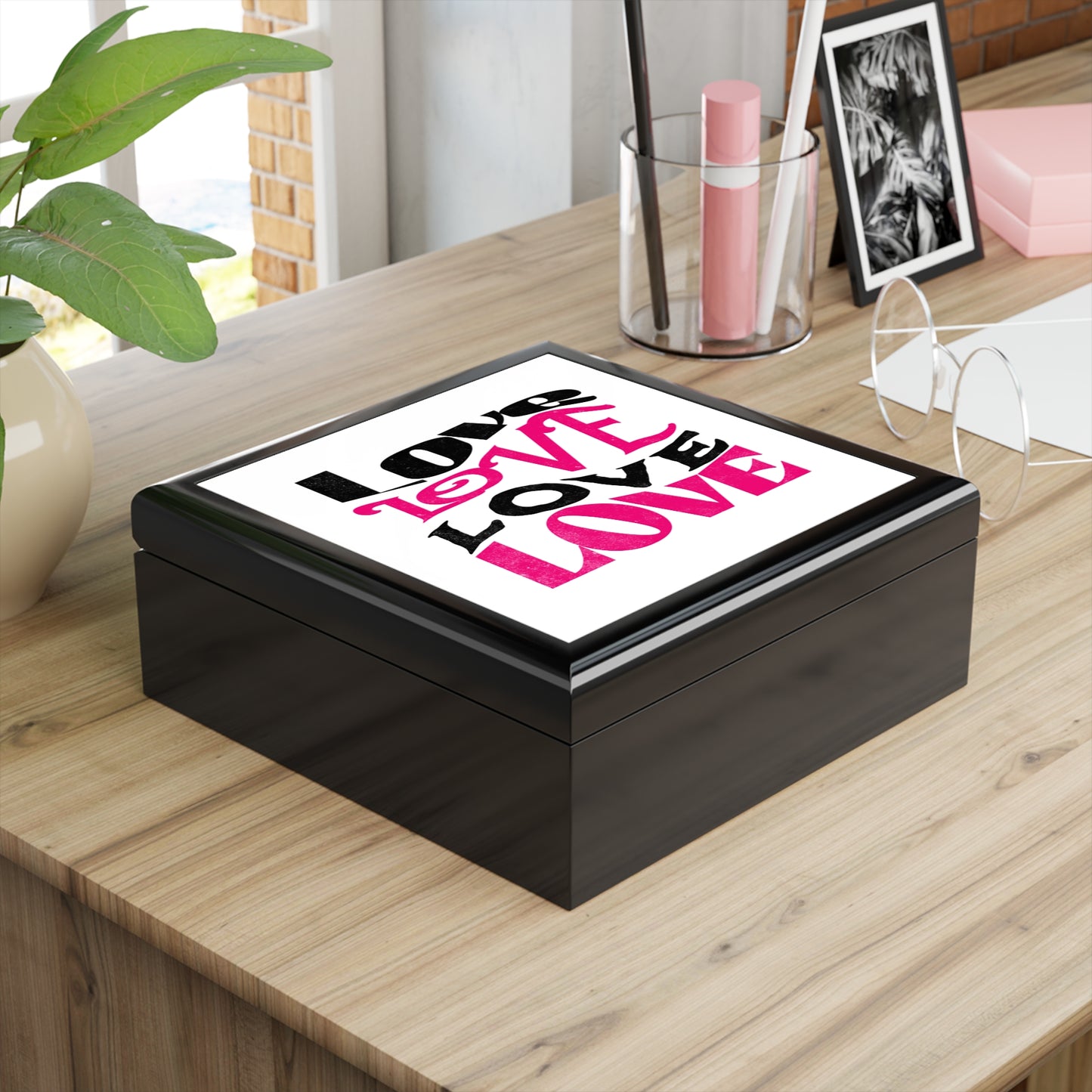 Love Typography - Romantic Jewelry Box