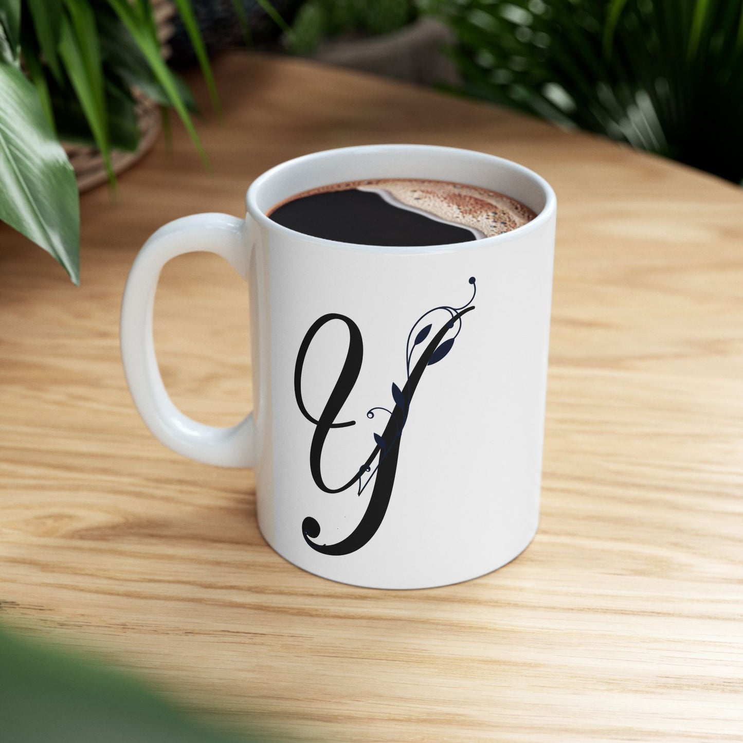 Letter "Y" Decorative Monogram Design Coffee Mug