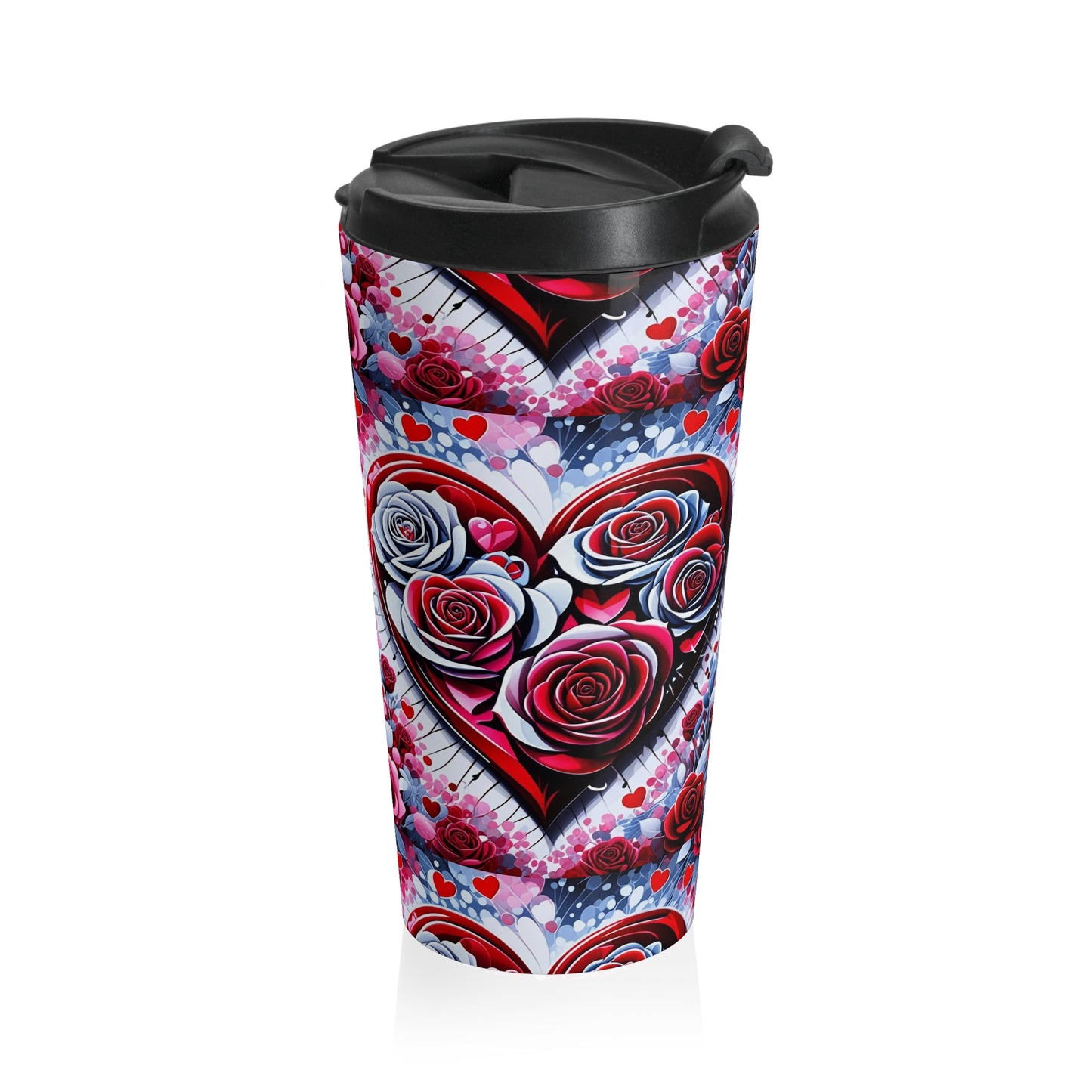 Rose Heart -Stainless Steel Travel Mug
