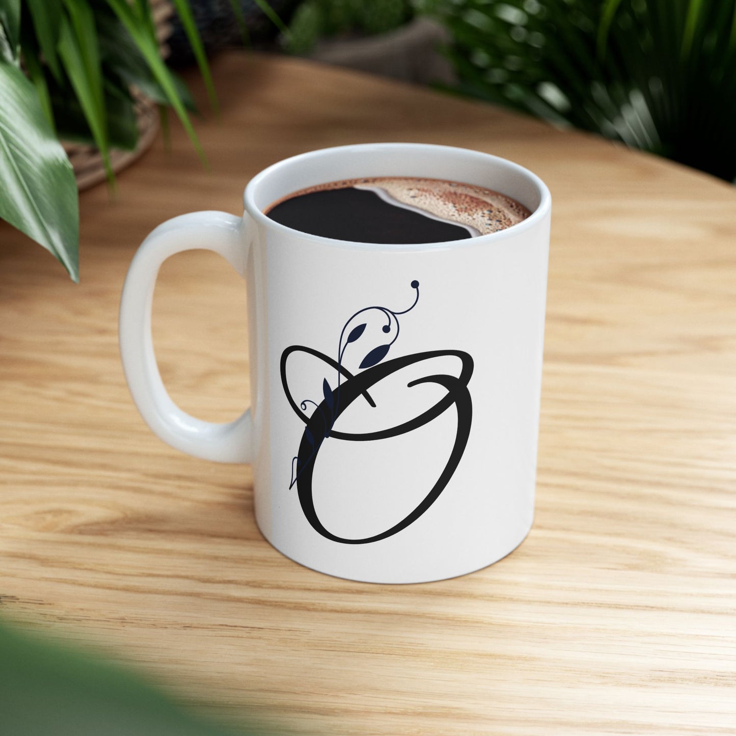Letter "O" Decorative Monogram Design Coffee Mug