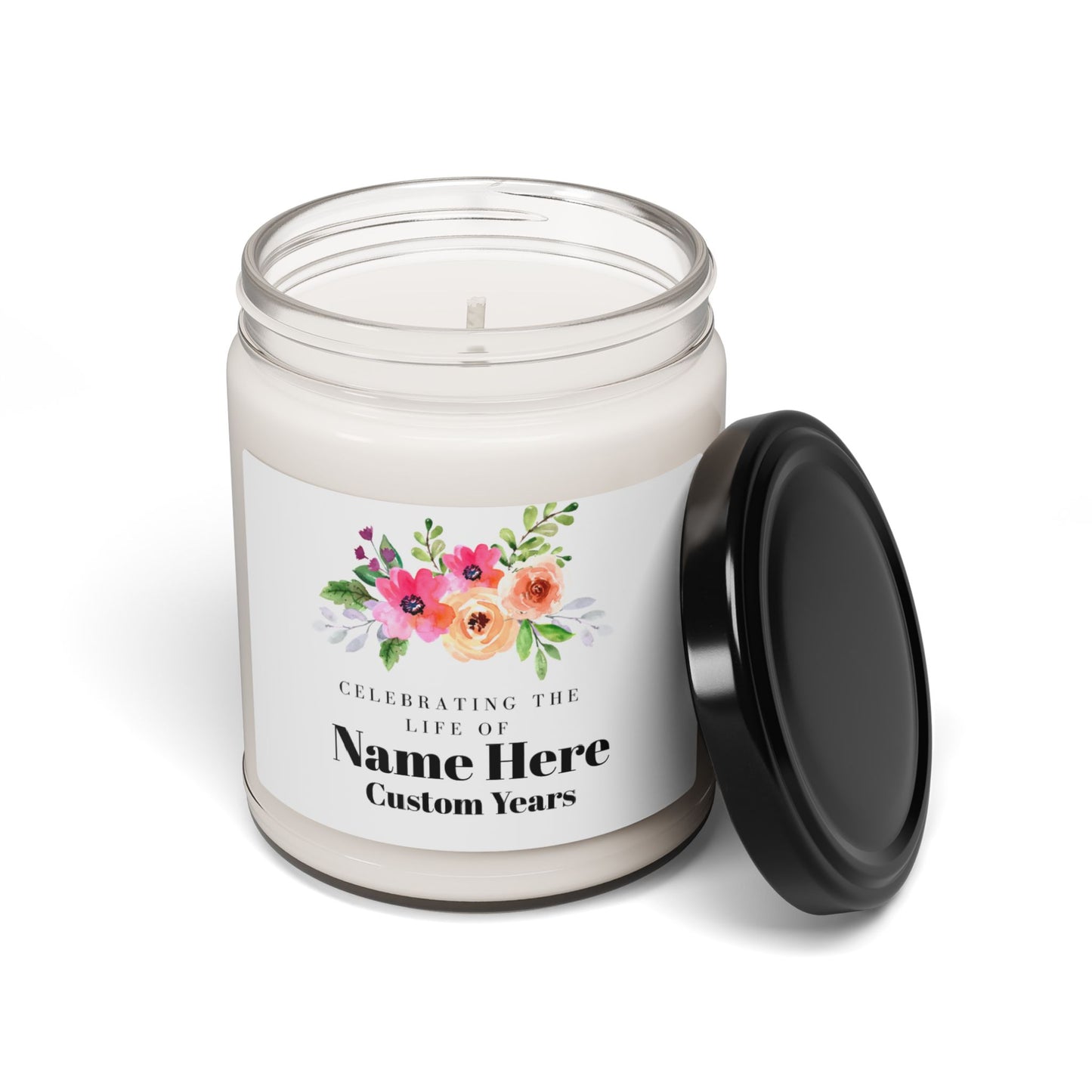 Personalized Sympathy "Remembering the Life of..." Scented Soy Candle, 9oz