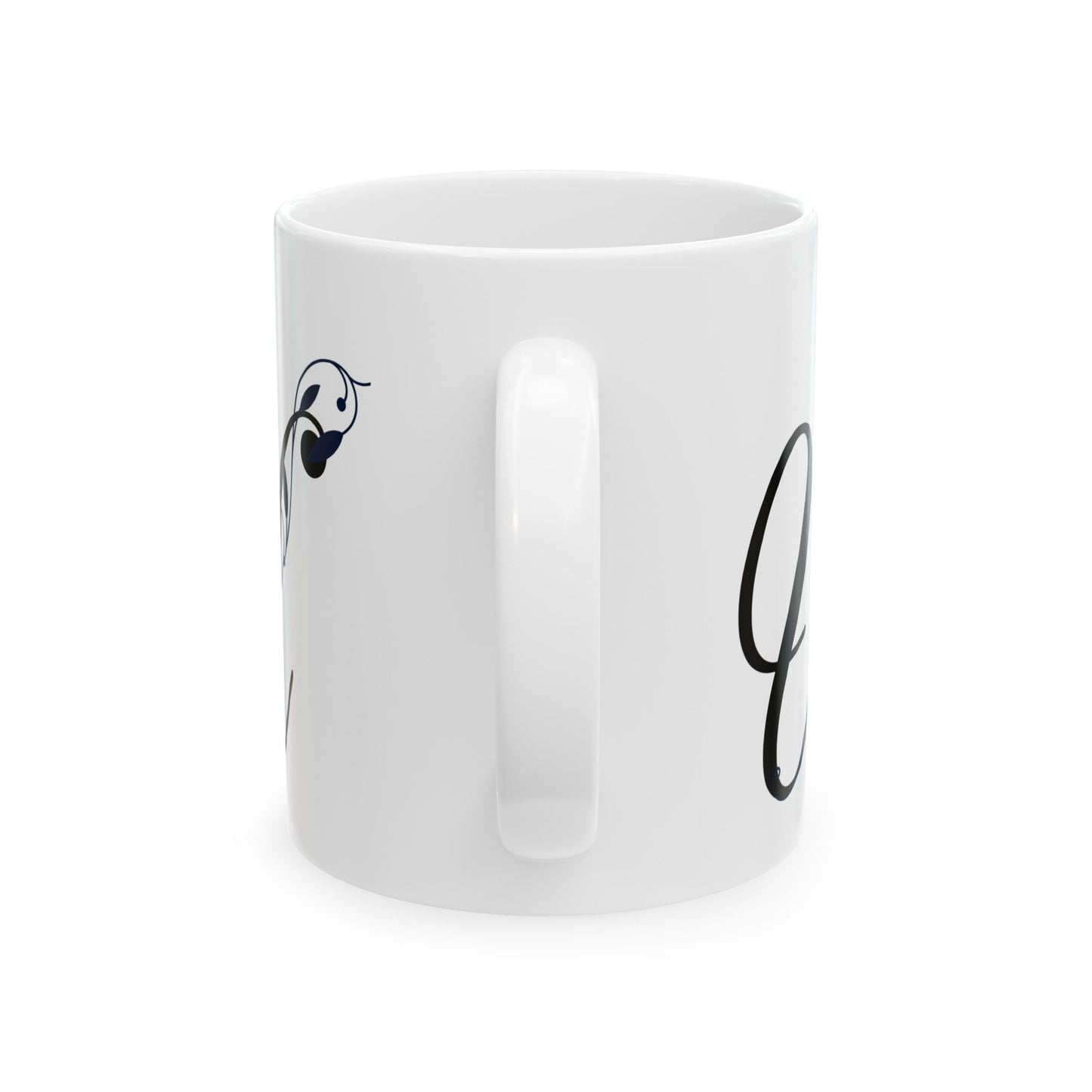 Letter "U" Decorative Monogram Design Coffee Mug