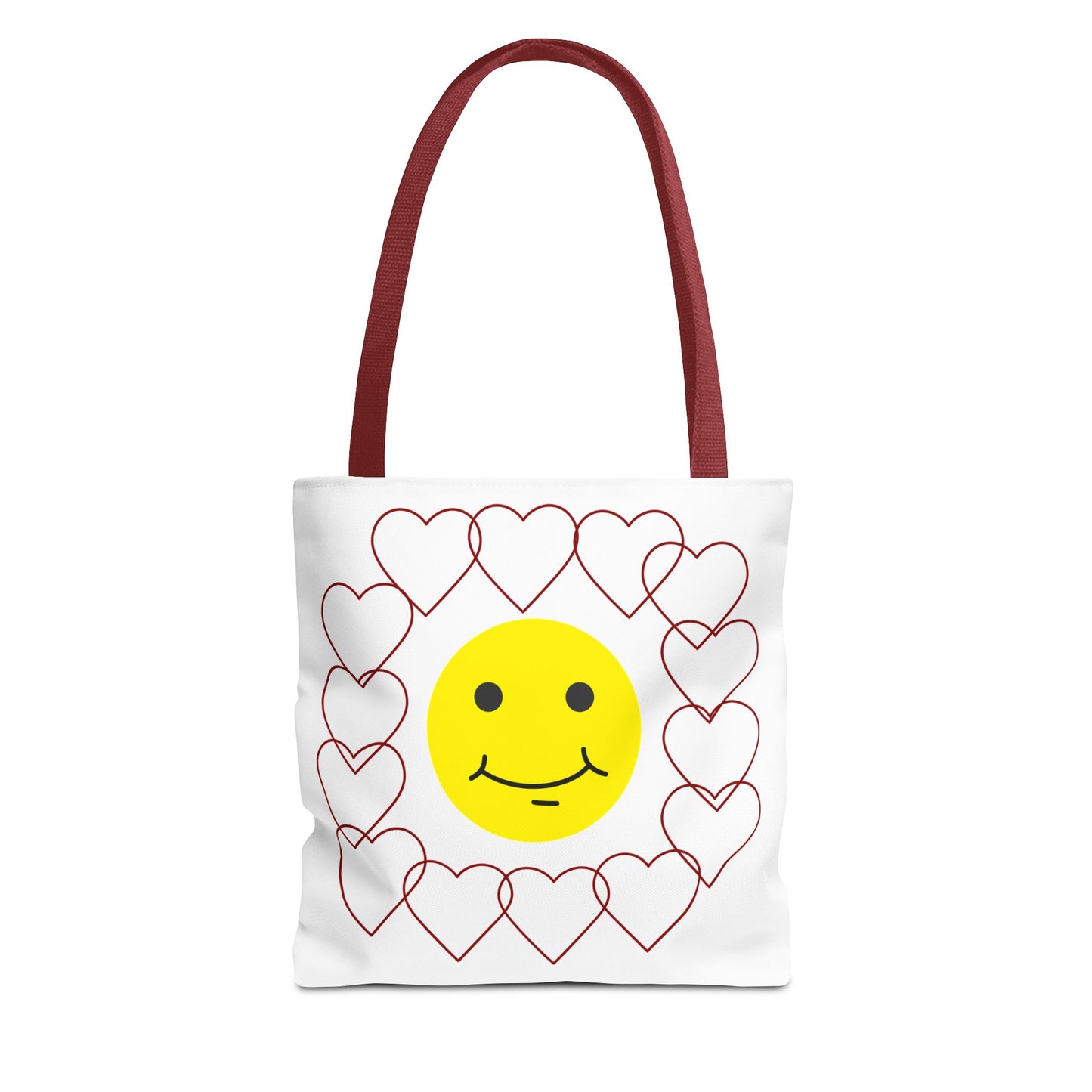 Smiley Face Heart Tote Bag
