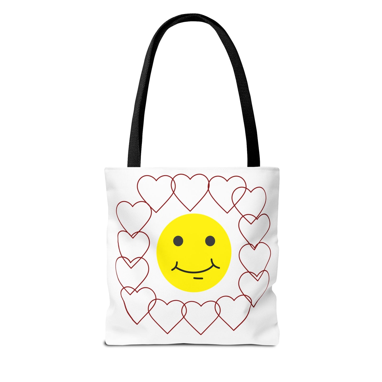 Smiley Face Heart Tote Bag