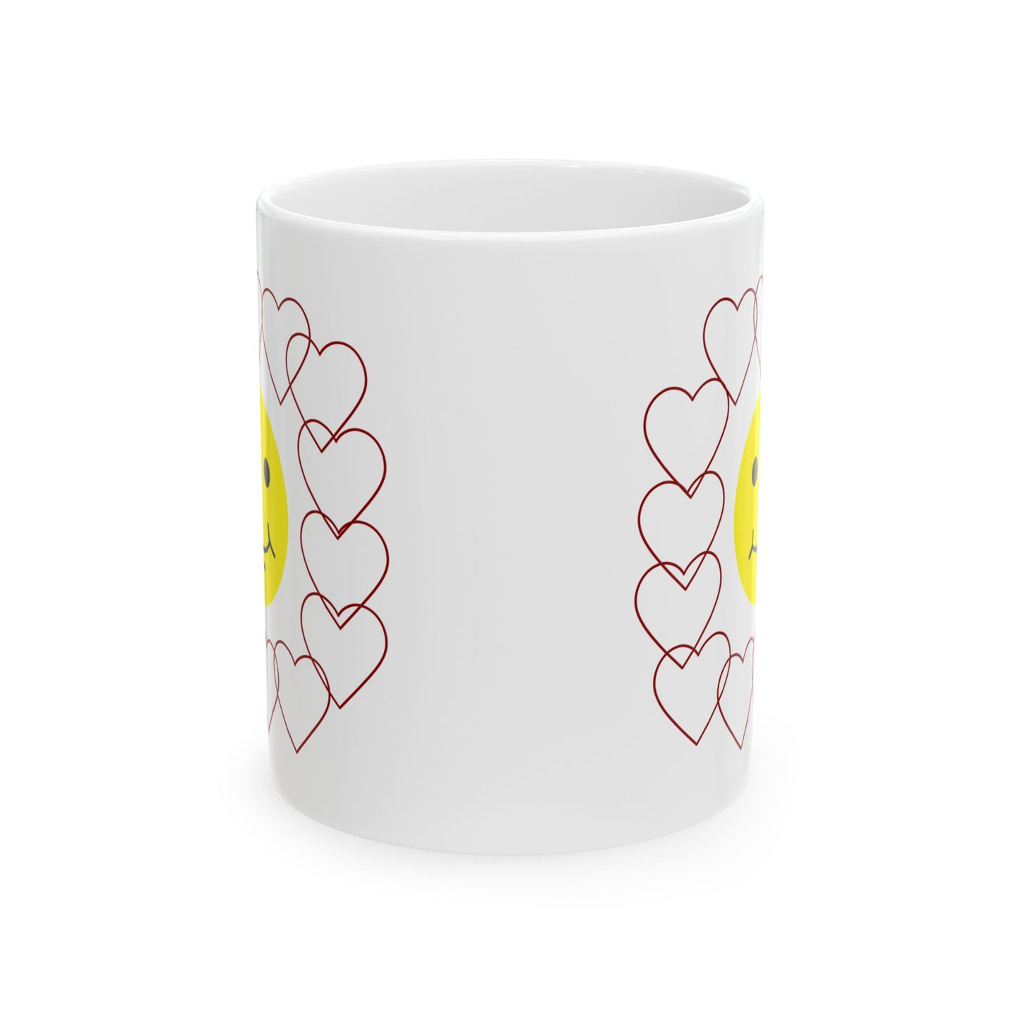 Smiley Face Heart Coffee Mug