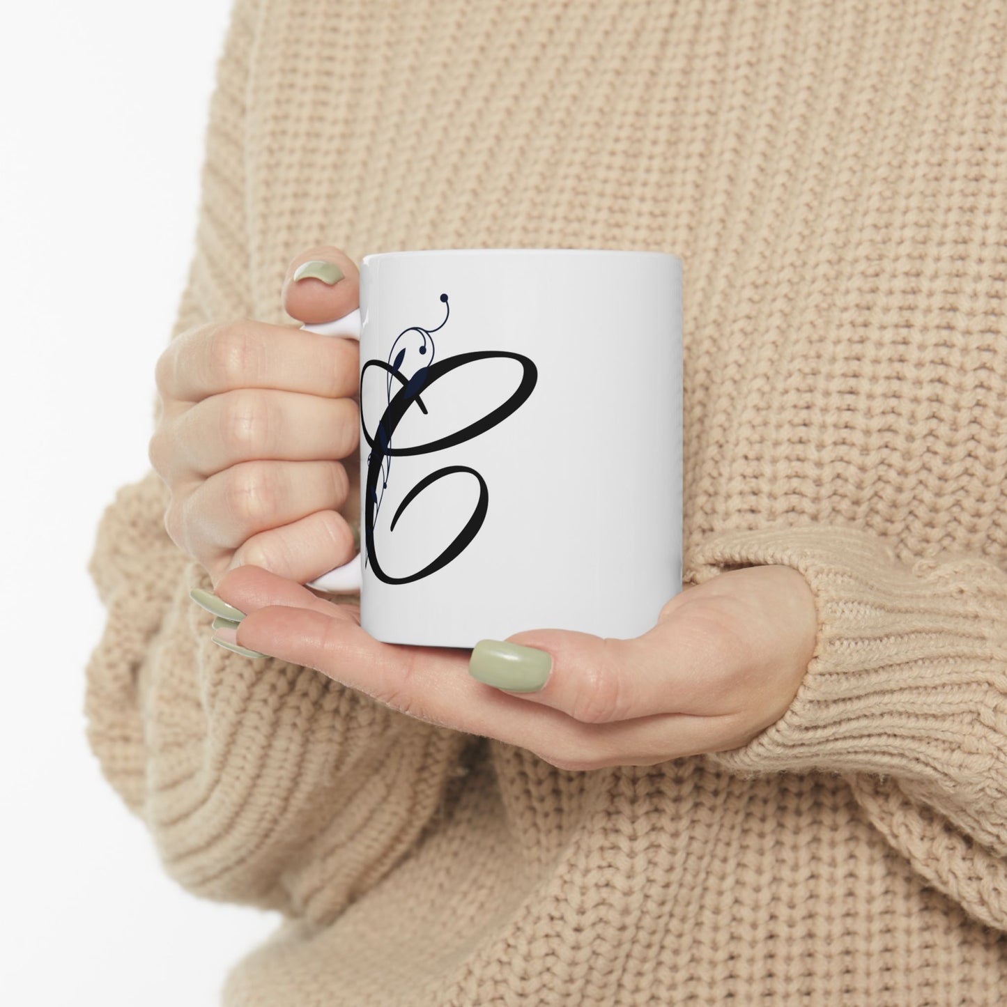 Letter "C" Decorative Monogram Design Coffee Mug