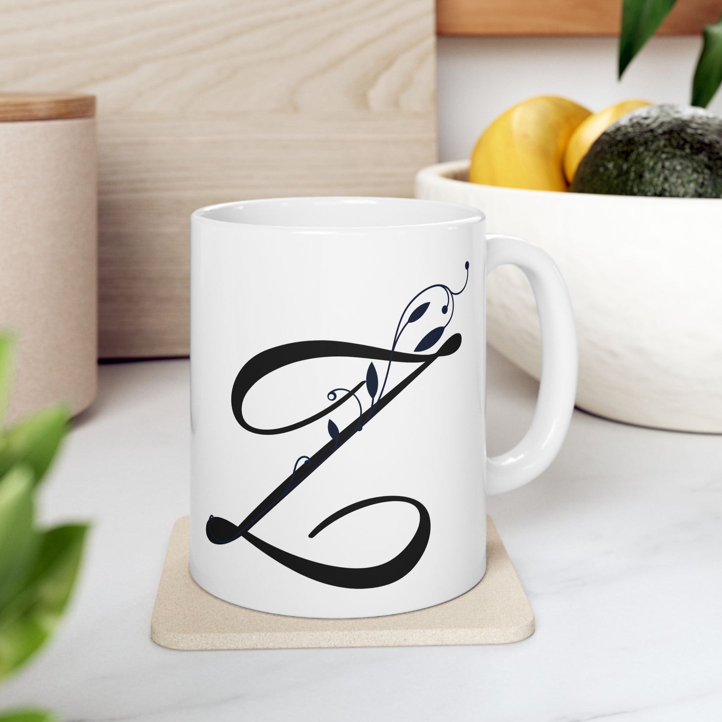 Letter "Z" Decorative Monogram Design Coffee Mug