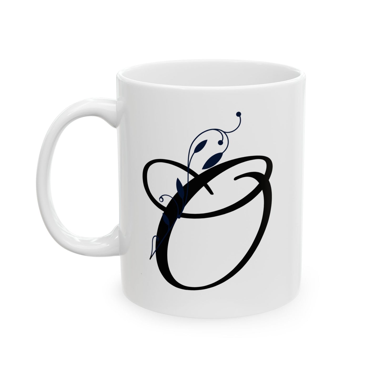 Letter "O" Decorative Monogram Design Coffee Mug