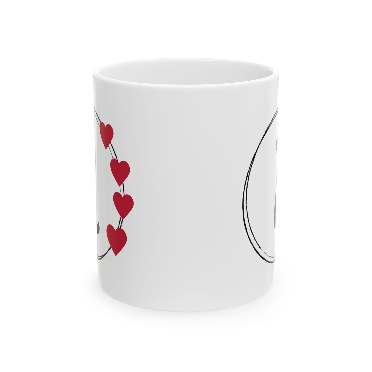 Letter "Z" Monogram Heart Design Coffee Mug