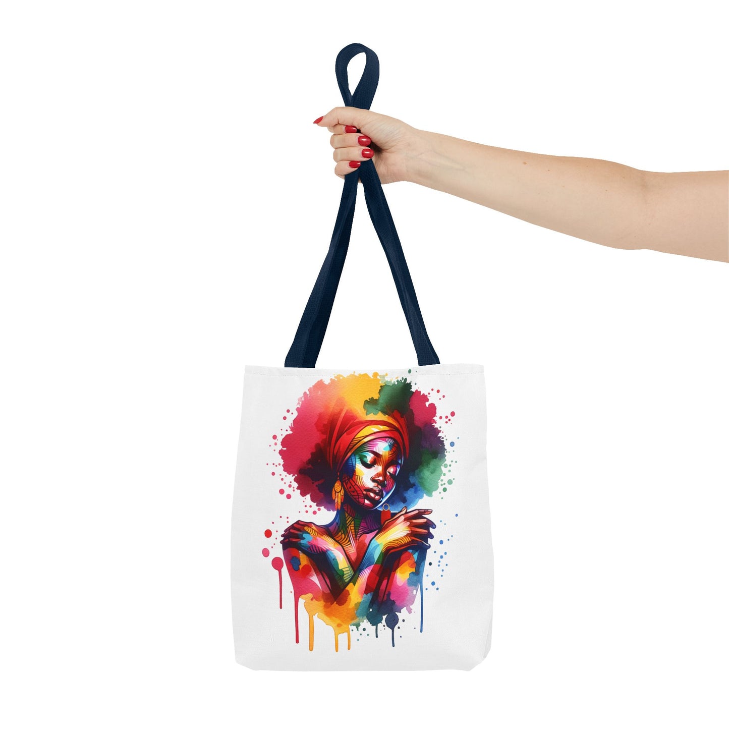 Colorful Abstract Black Woman Tote Bag