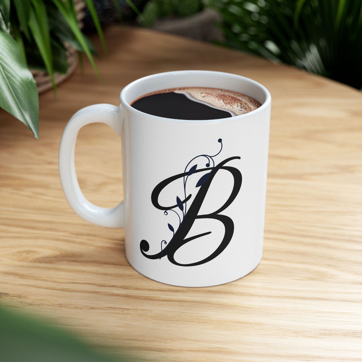 Letter "B" Decorative Monogram Design Coffee Mug