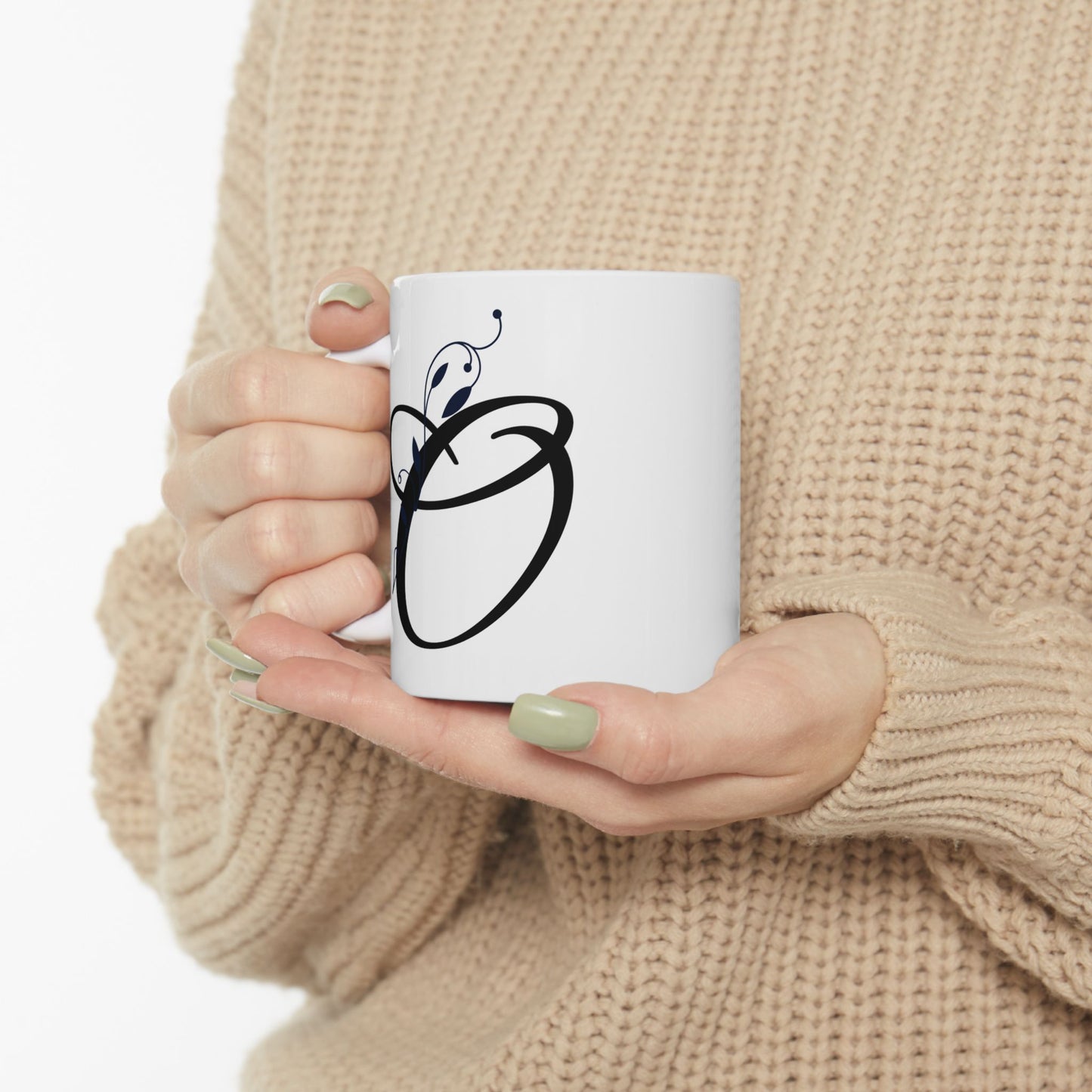 Letter "O" Decorative Monogram Design Coffee Mug