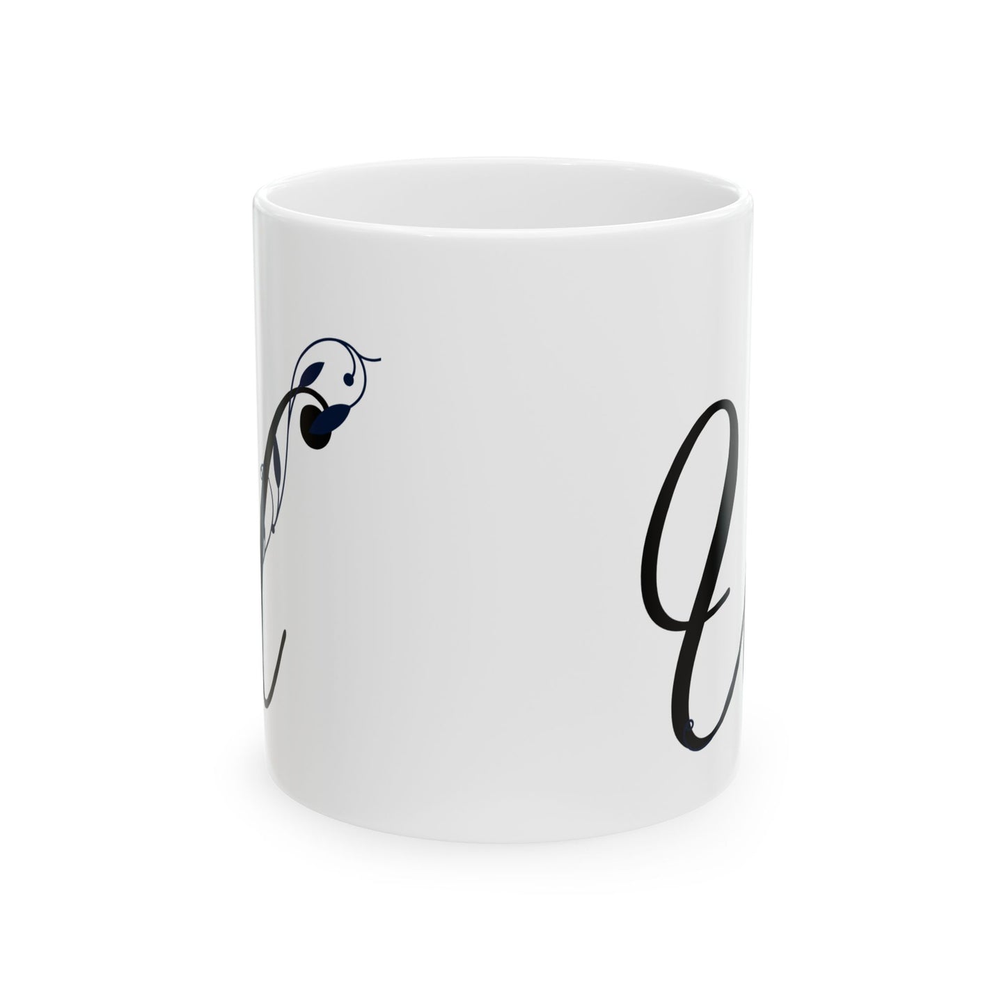 Letter "U" Decorative Monogram Design Coffee Mug