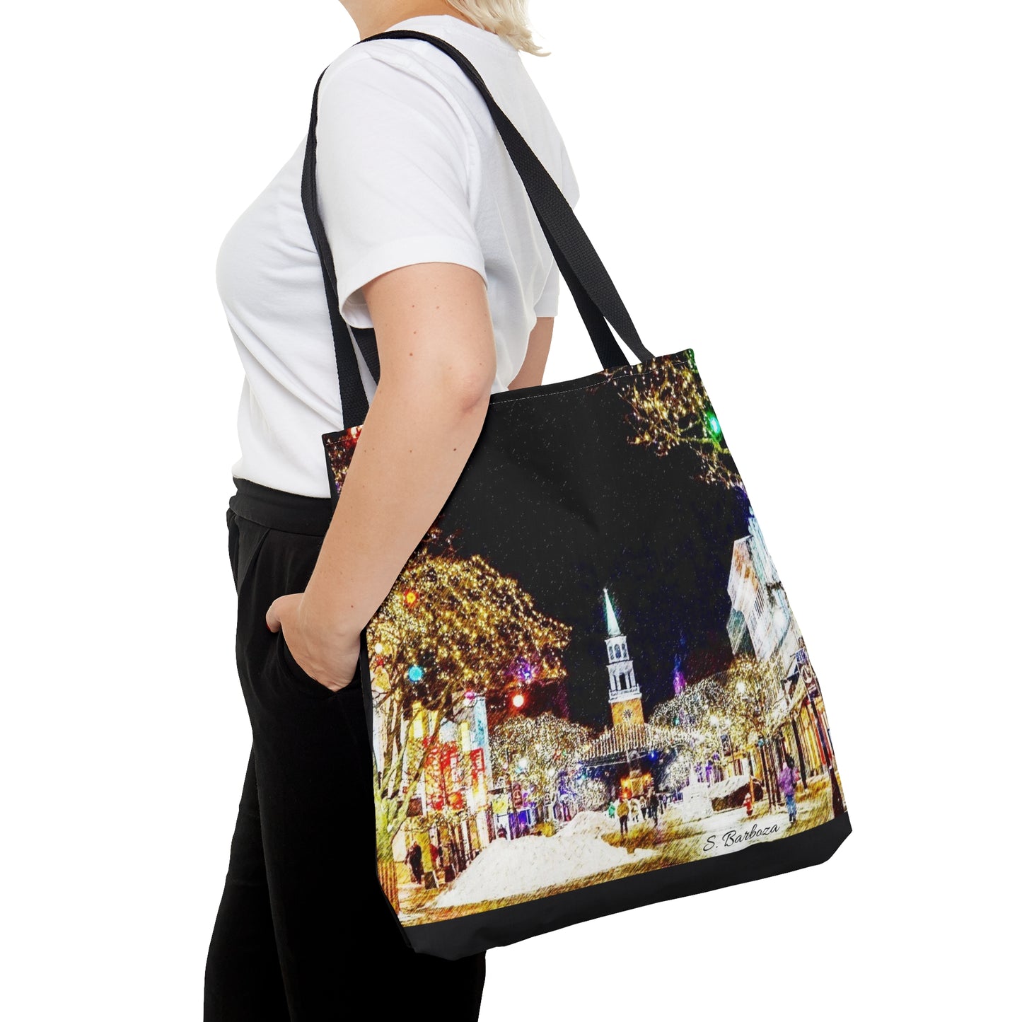 Christmas on Main Street Tote Bag