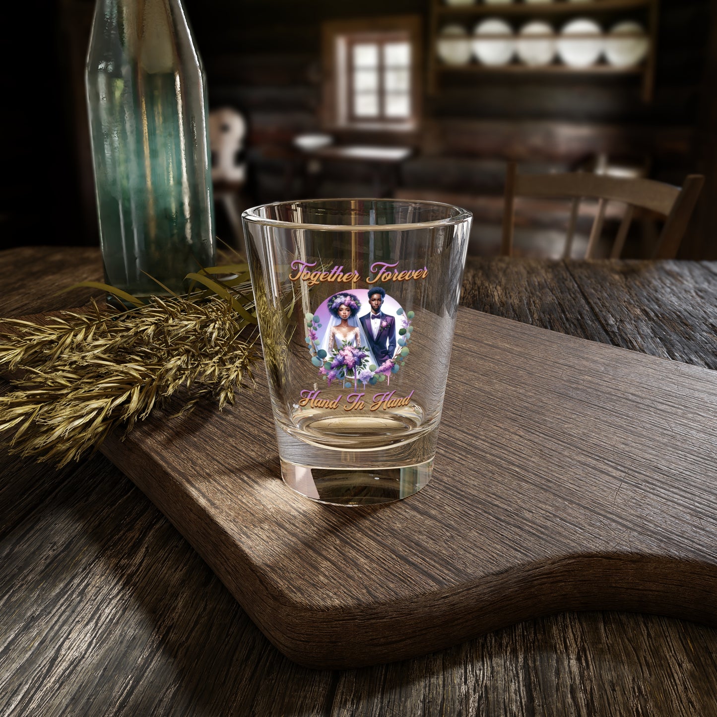 Together Forever Hand In Hand Wedding Shot Glass 1.5oz
