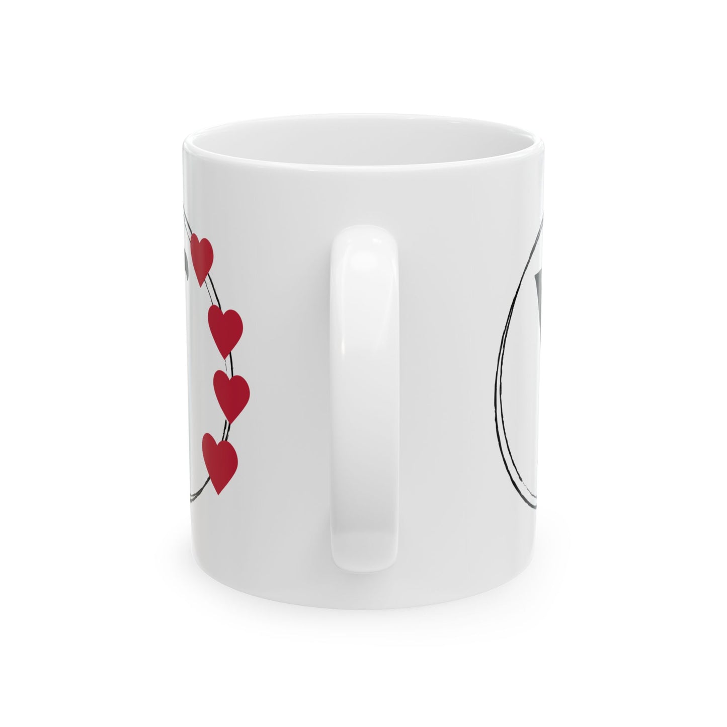 Letter "Y" Monogram Heart Design Coffee Mug