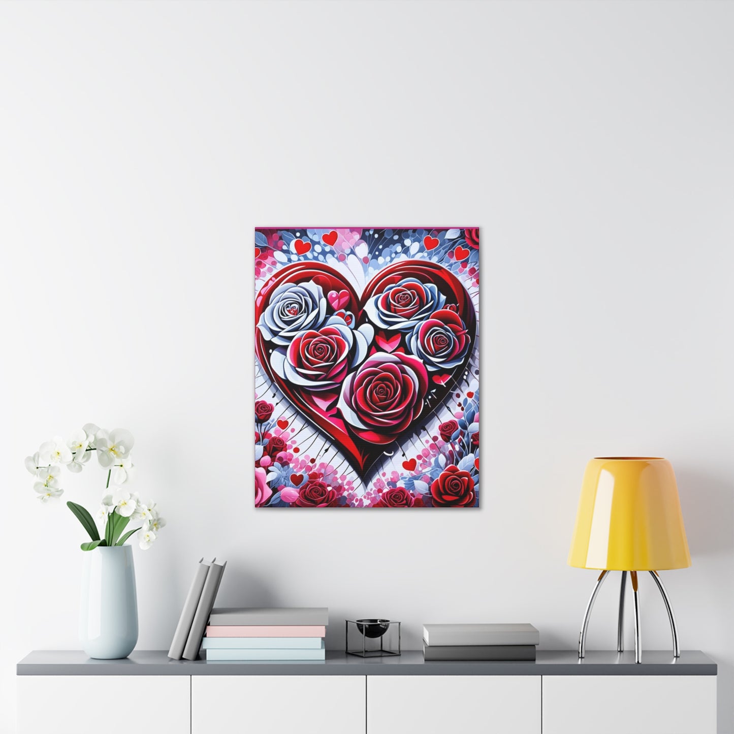 Rose Heart - Romantic Art Canvas Stretched, 0.75"
