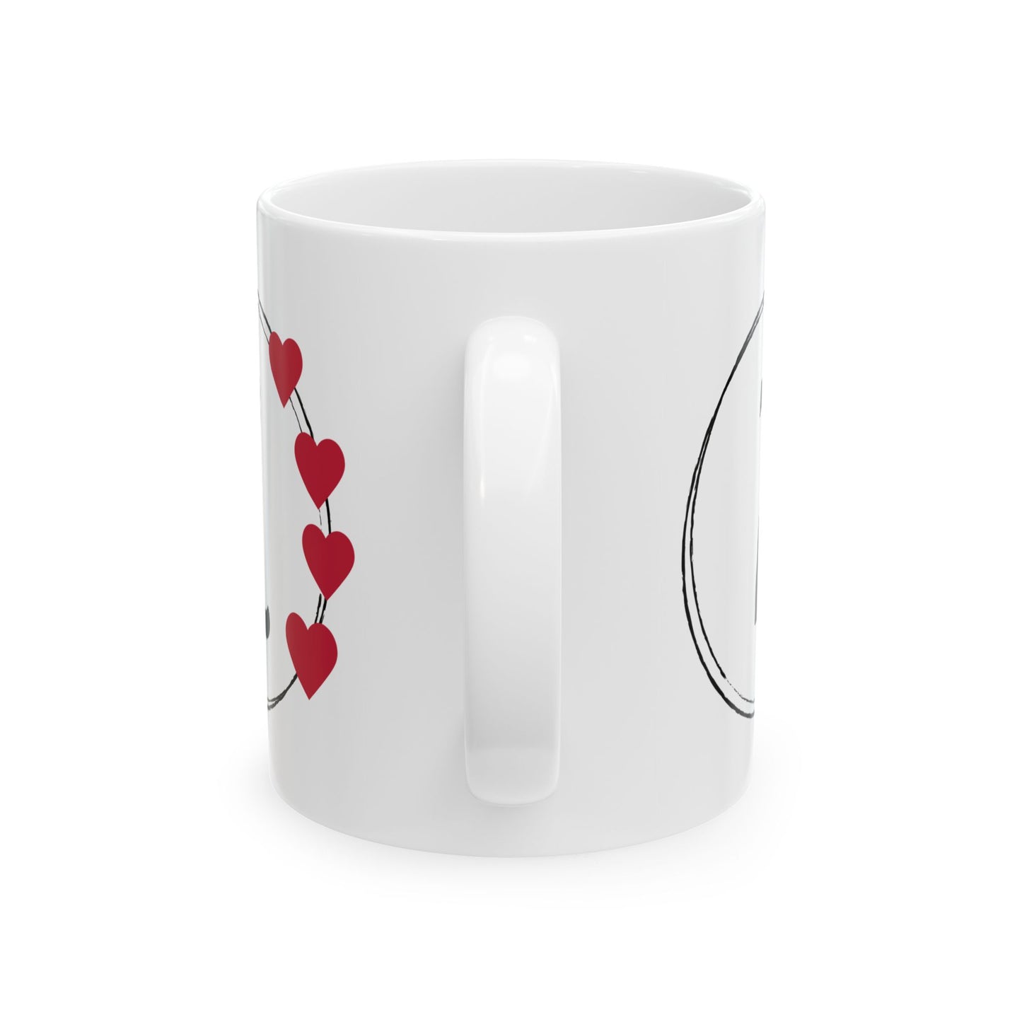 Letter "Z" Monogram Heart Design Coffee Mug