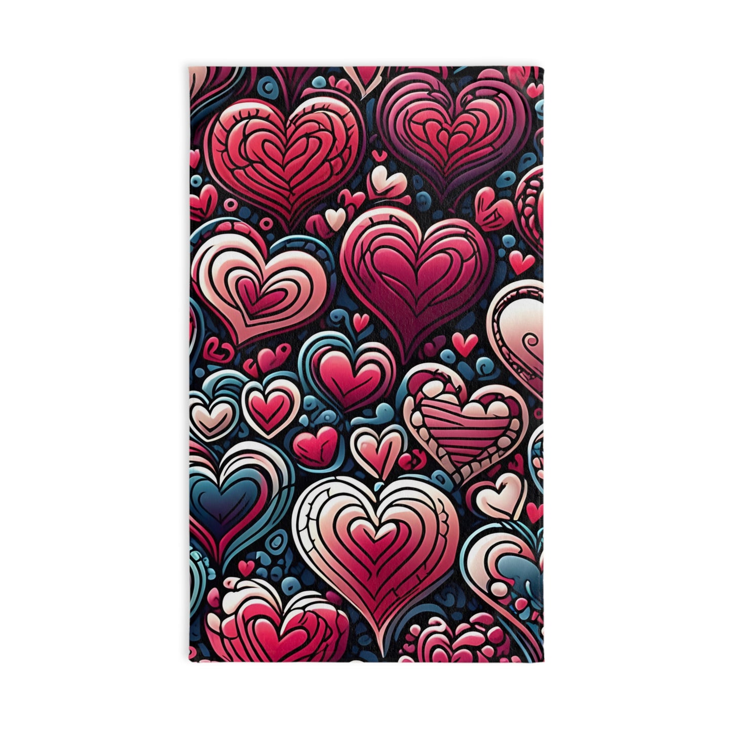 Decorative Heart Pattern - Romantic Hand Towel
