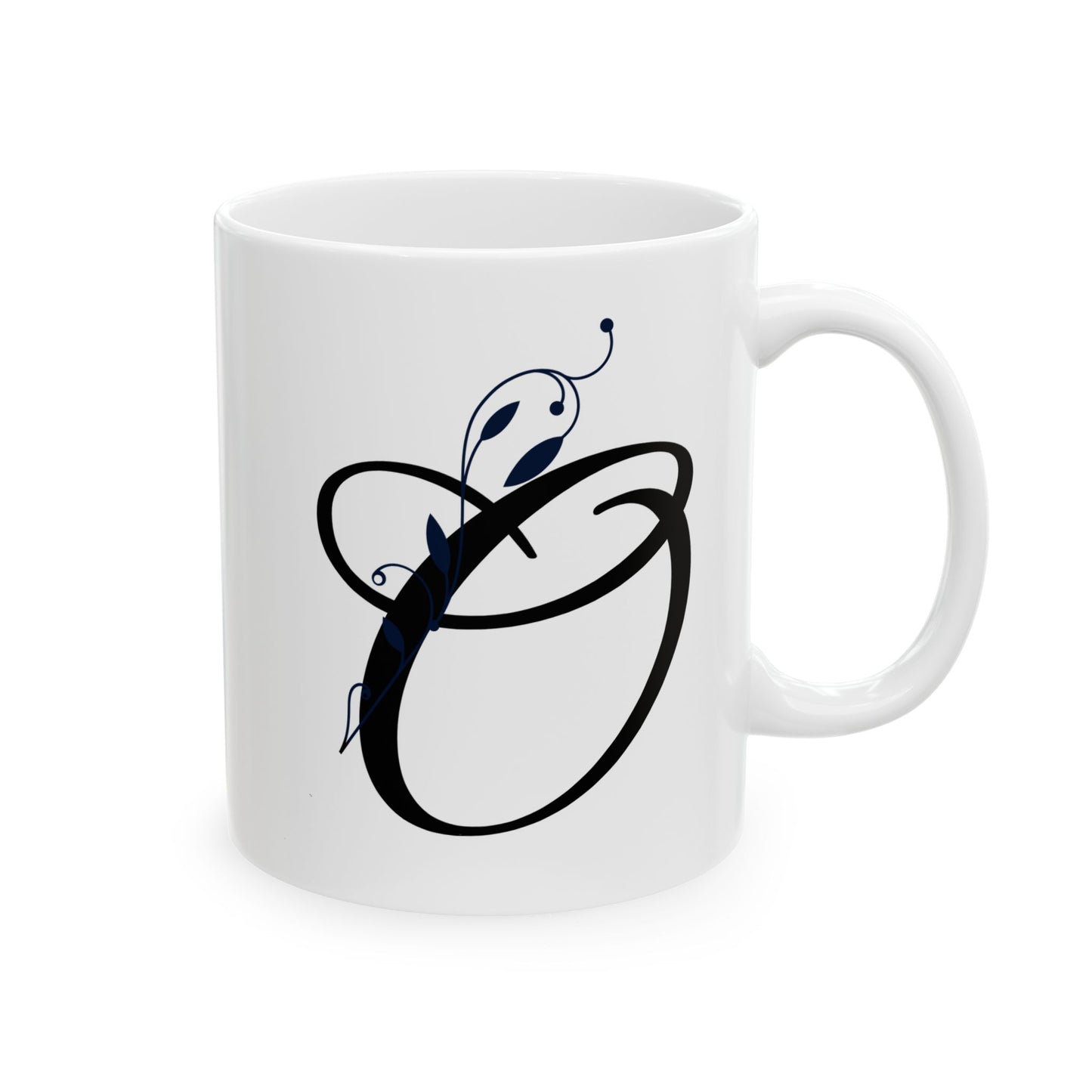 Letter "O" Decorative Monogram Design Coffee Mug