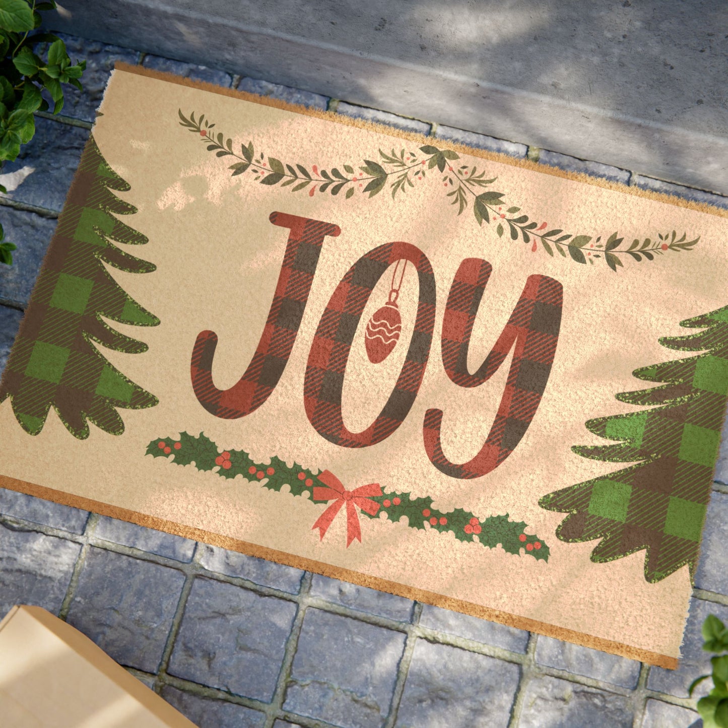 Holiday Joy Doormat