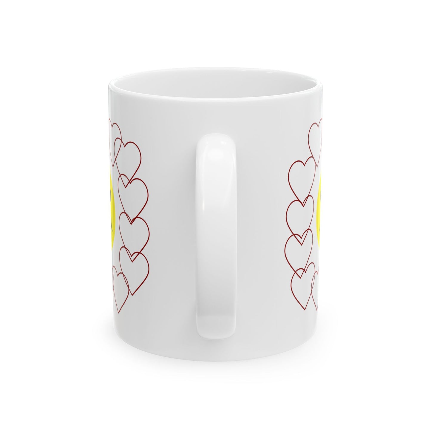 Smiley Face Heart Coffee Mug