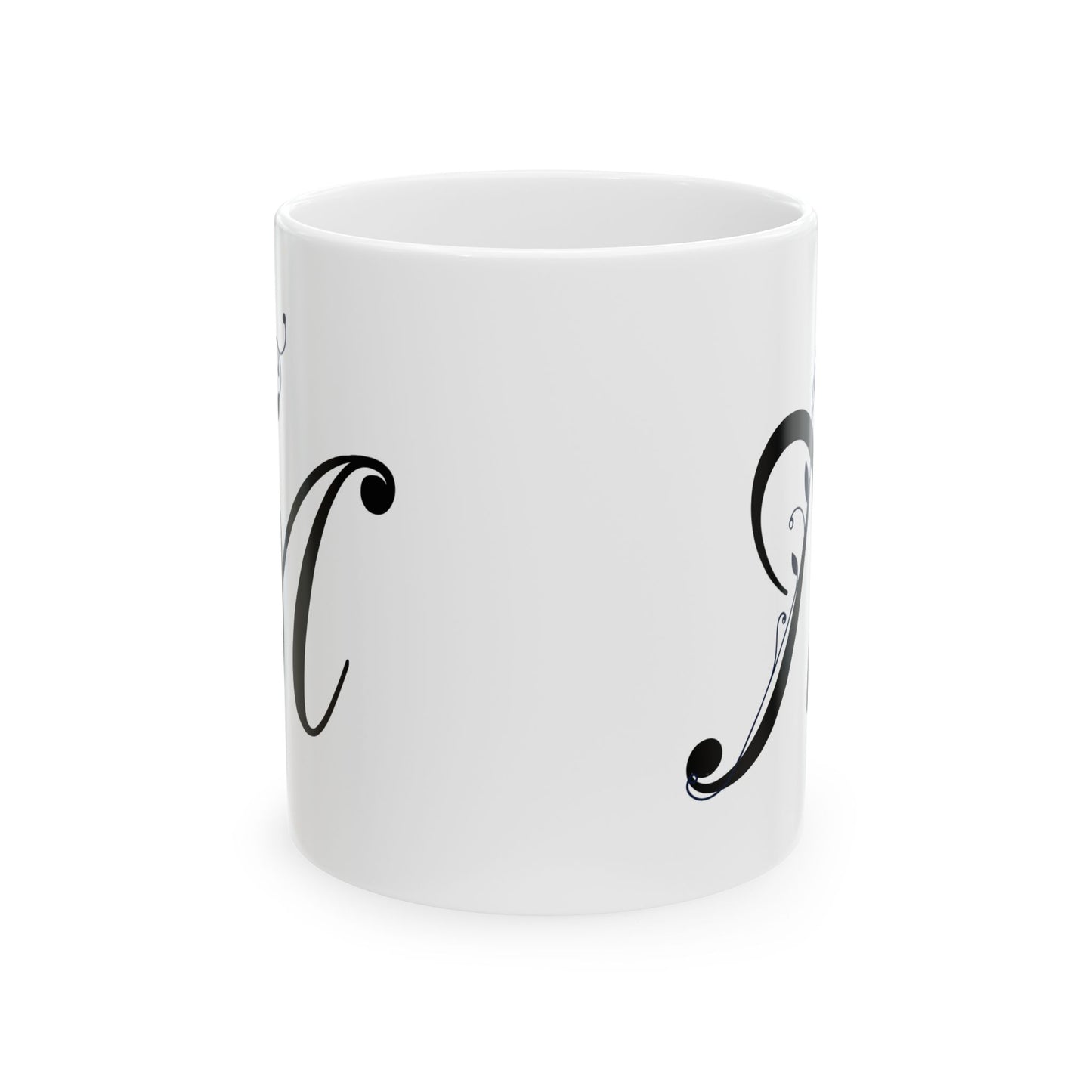 Letter "M" Decorative Monogram Design Coffee Mug