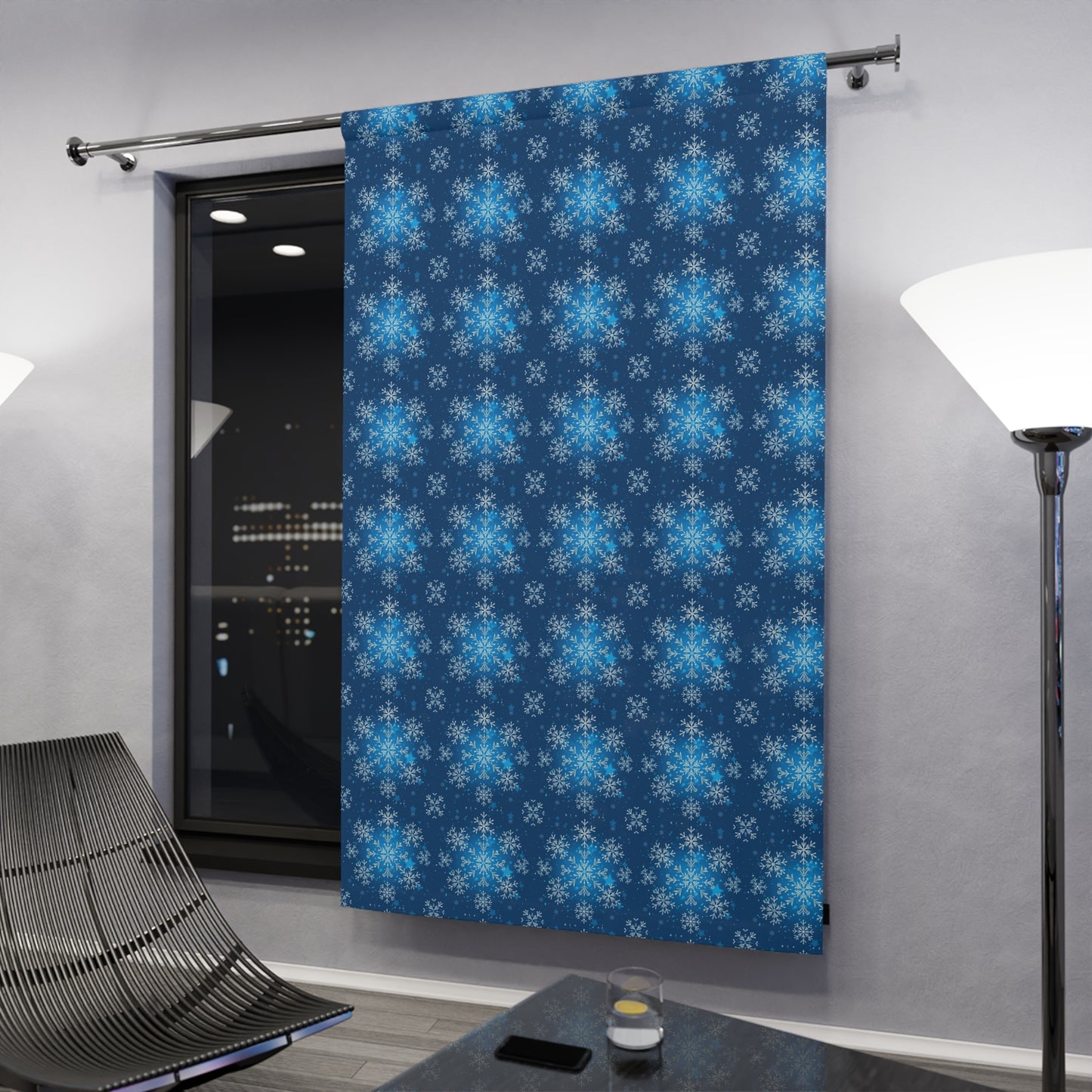 Magical Holiday Snowflake Window Curtain