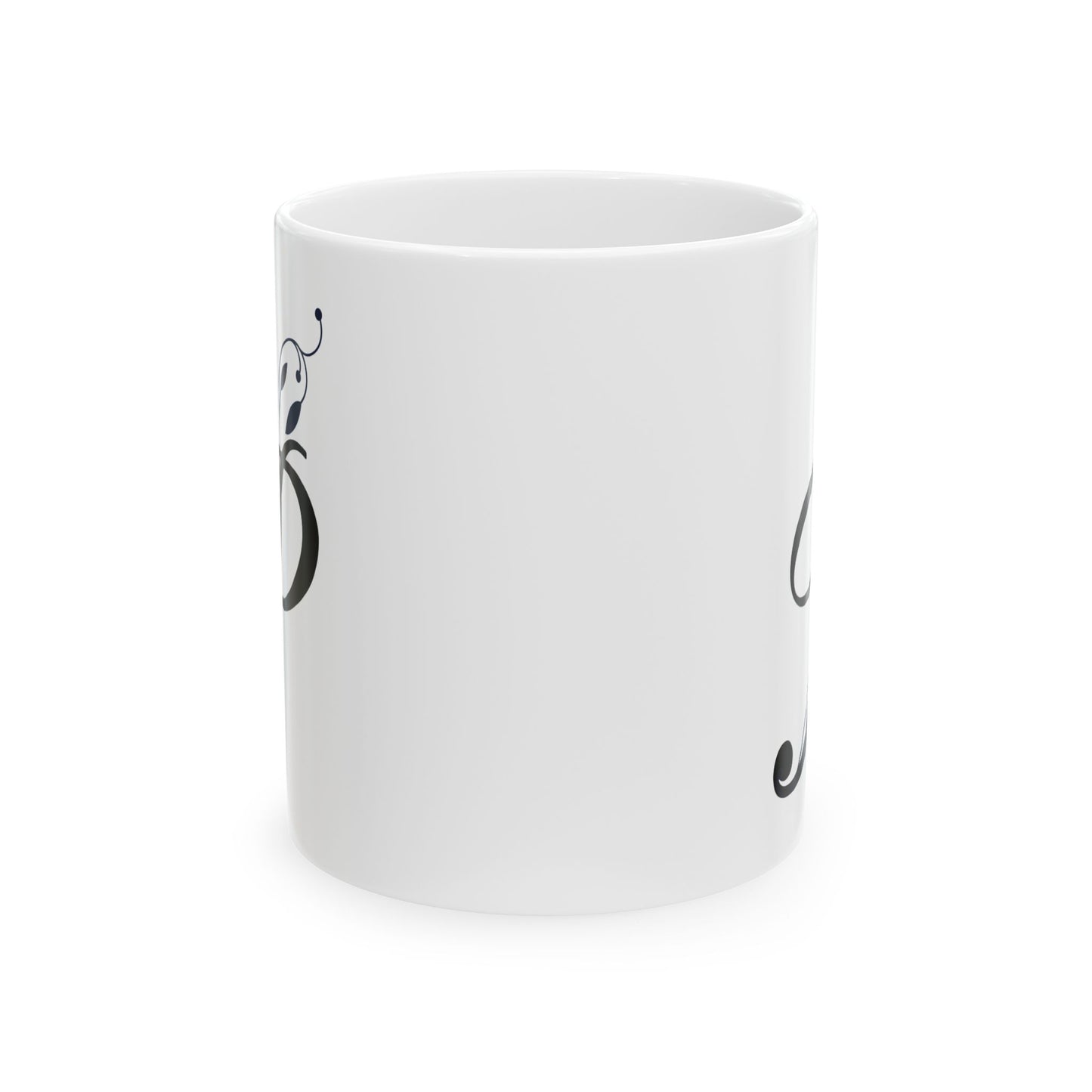 Letter "P" Decorative Monogram Design Coffee Mug