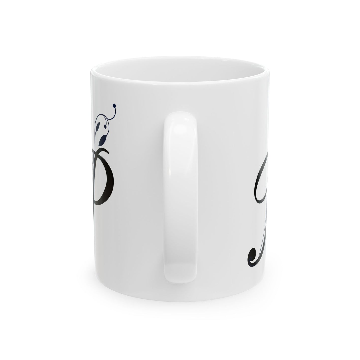 Letter "P" Decorative Monogram Design Coffee Mug