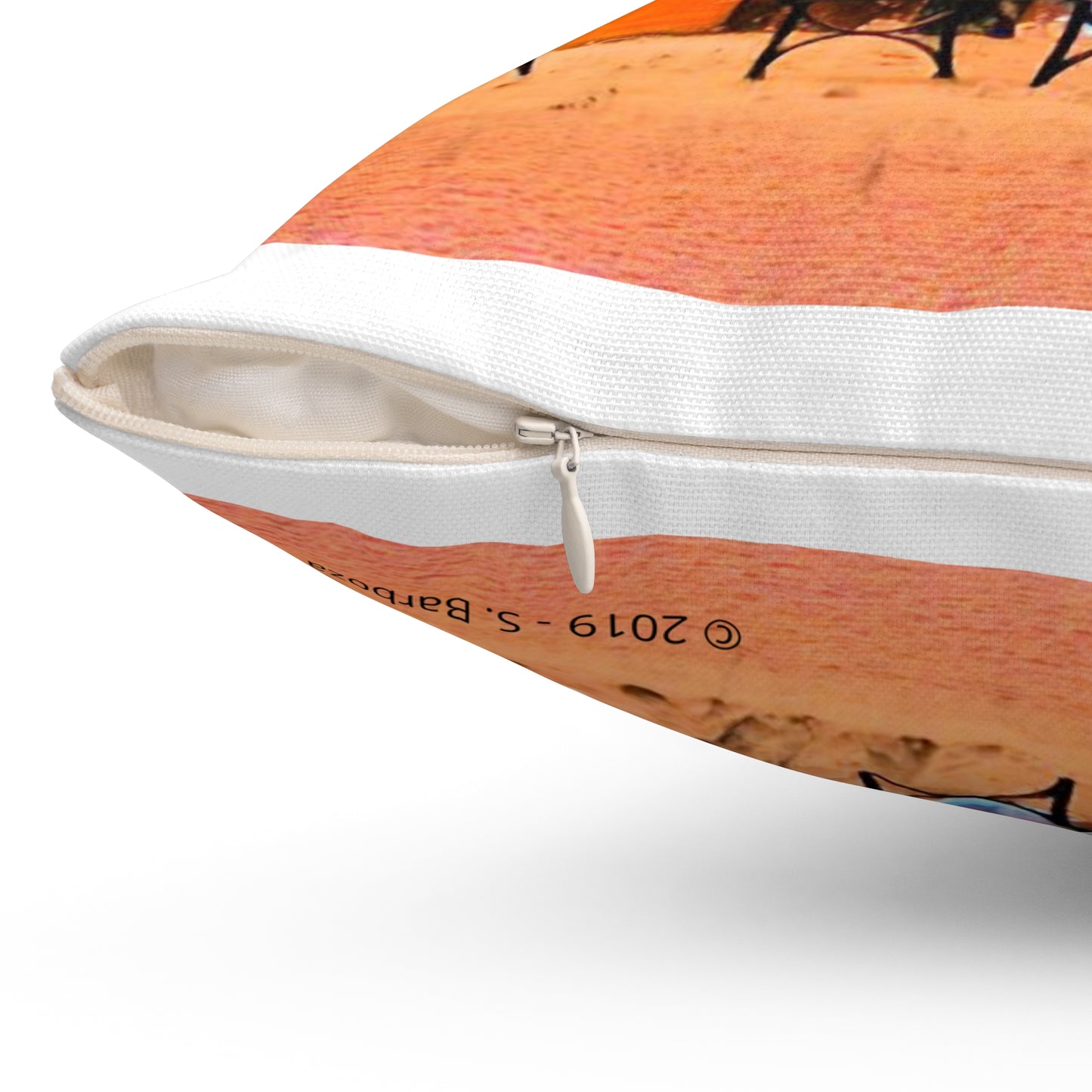 Snowy Winter Scene Square Pillow