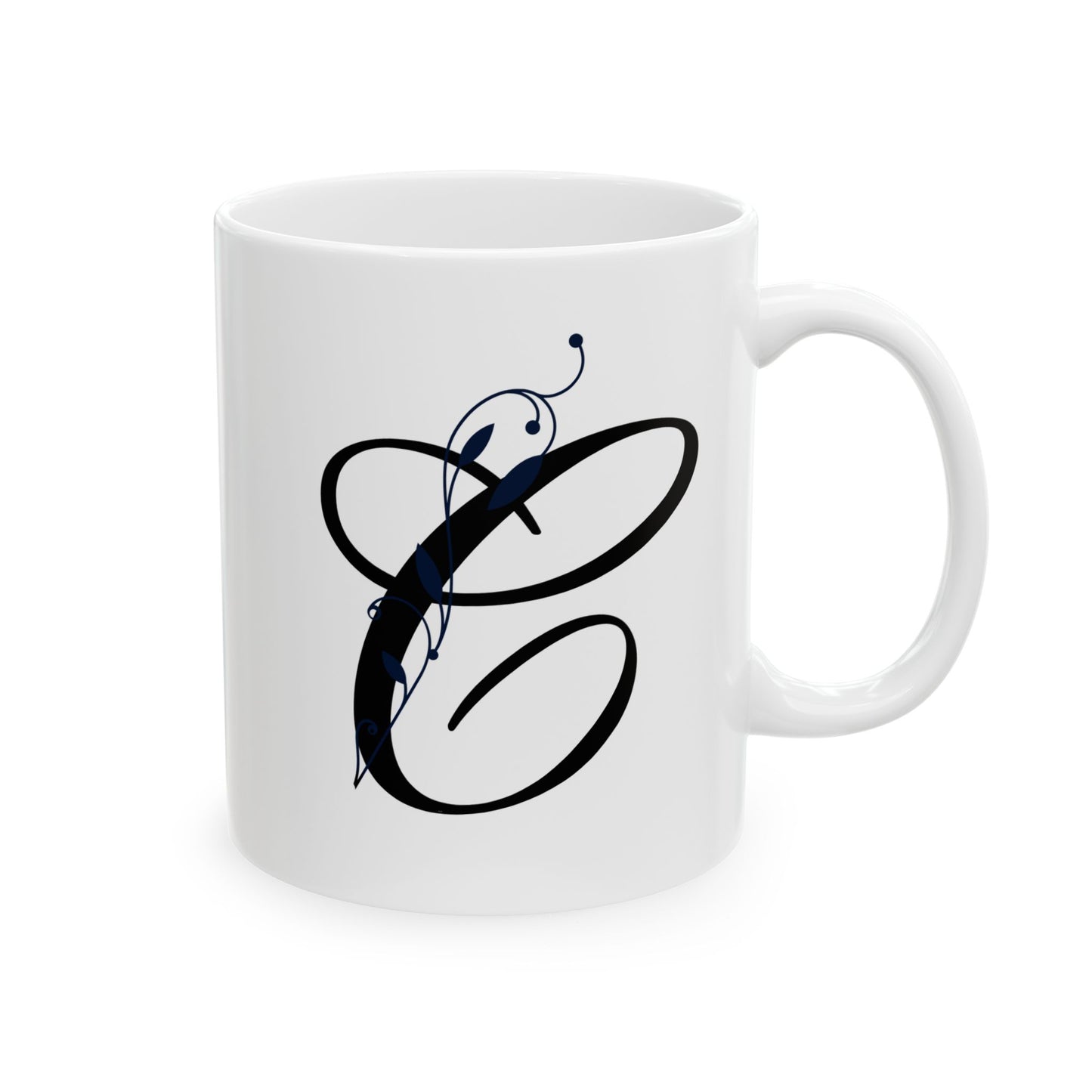 Letter "C" Decorative Monogram Design Coffee Mug