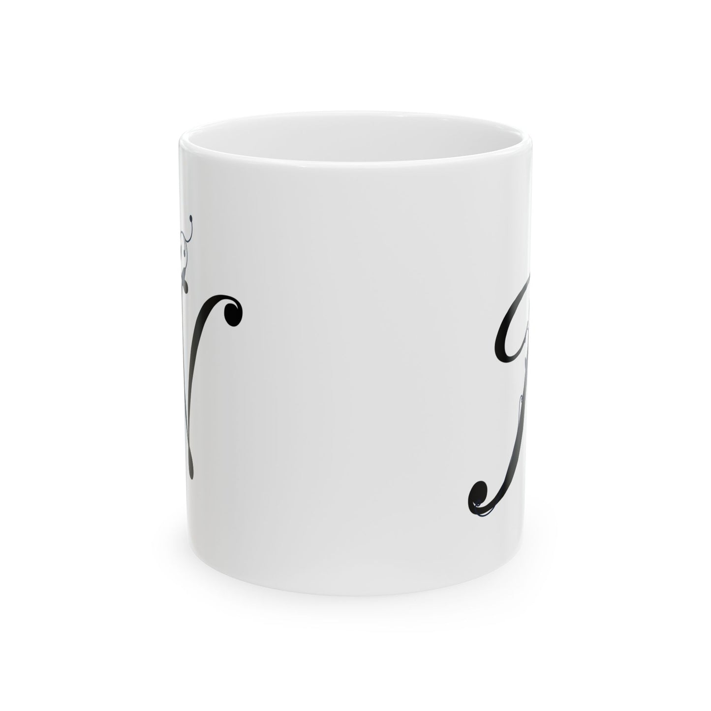 Letter "N" Decorative Monogram Design Coffee Mug