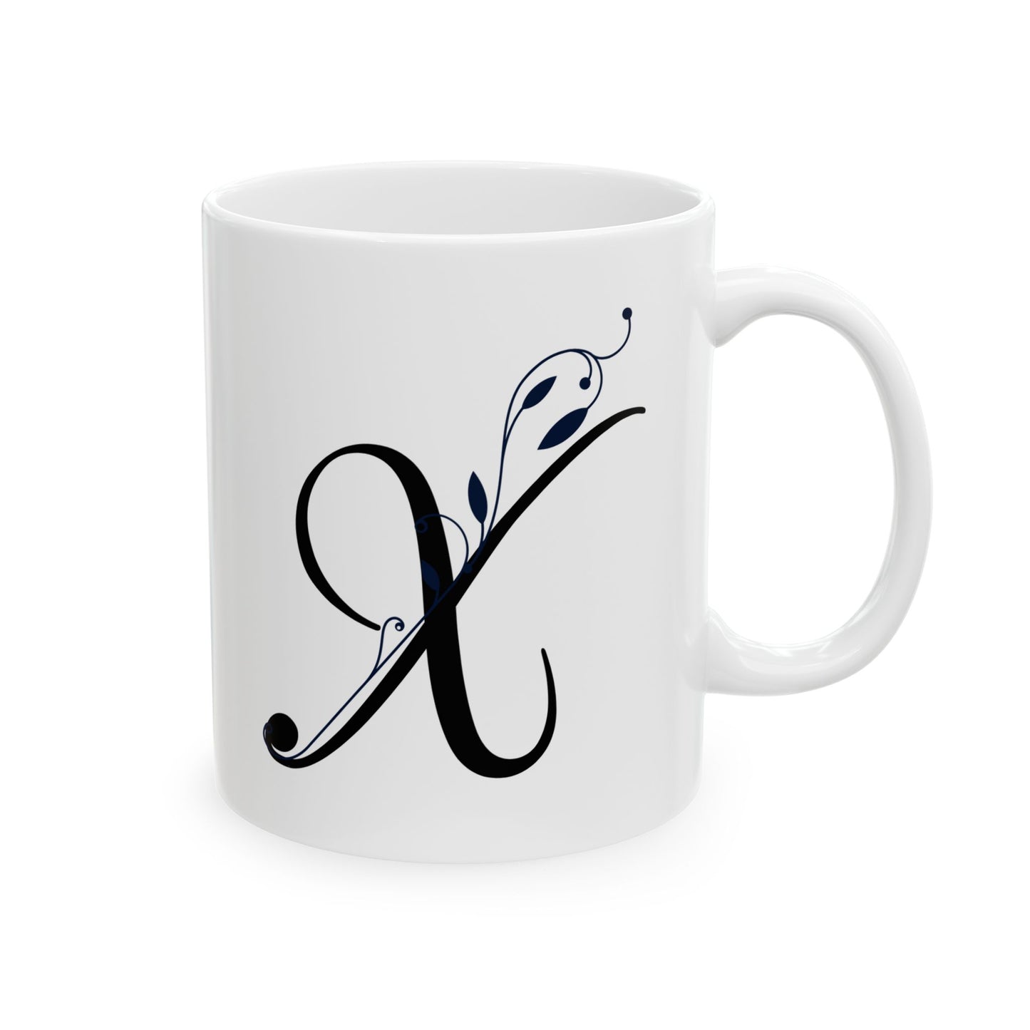 Letter "X" Decorative Monogram Design Coffee Mug