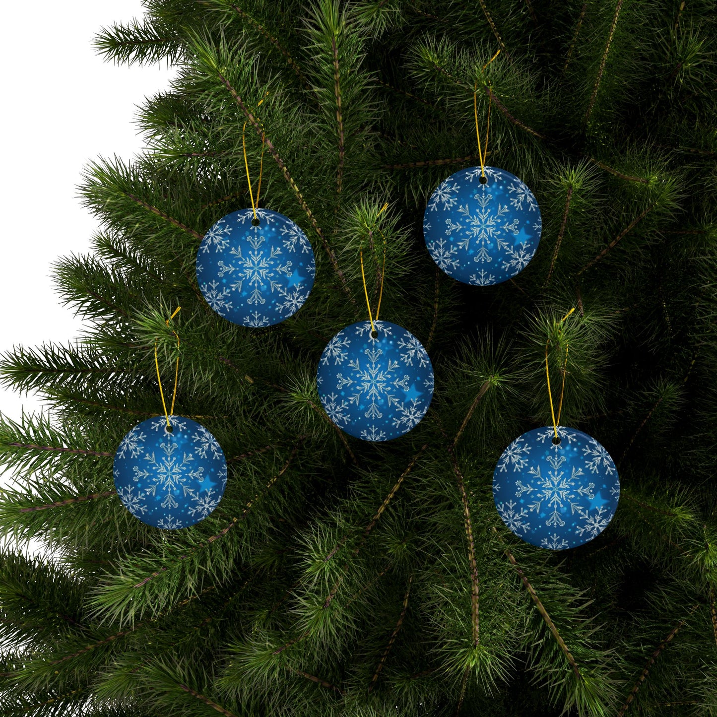 Ceramic Ornaments, 2-Side Print, (1pc, 3pcs, 5pcs, 10pcs)