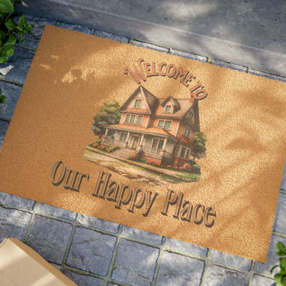Welcome to Our Happy Place Doormat