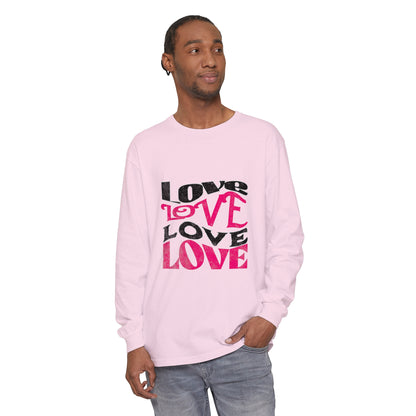 Love Typography - Romantic Long Sleeve T-Shirt