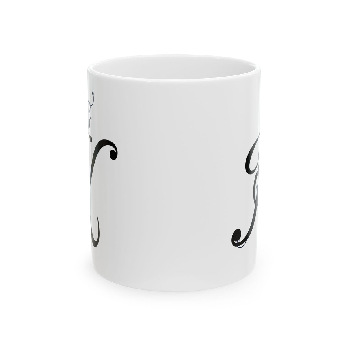 Letter "K" Decorative Monogram Design Coffee Mug