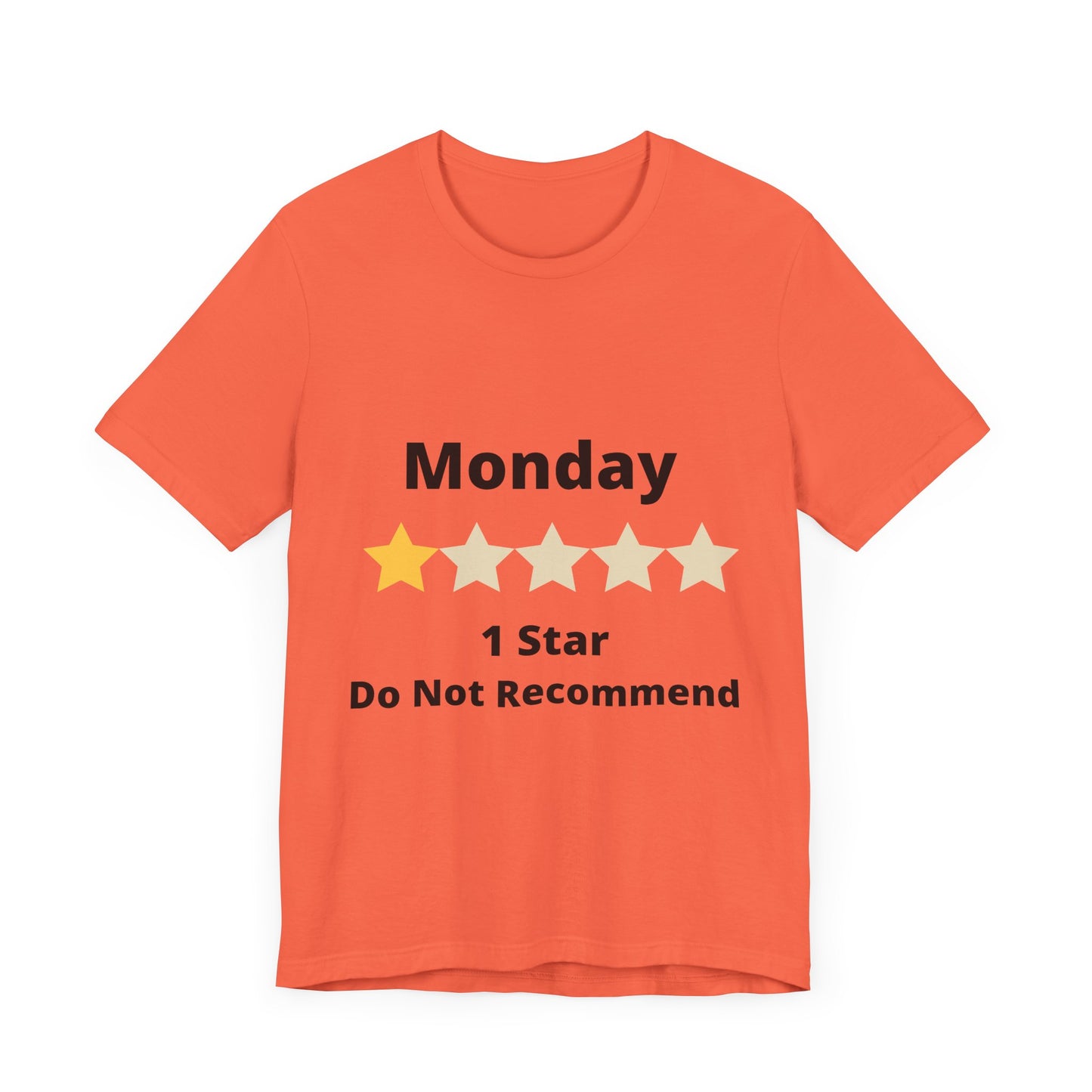 Funny Monday 1 Star Rating - Unisex Jersey Short Sleeve Tee