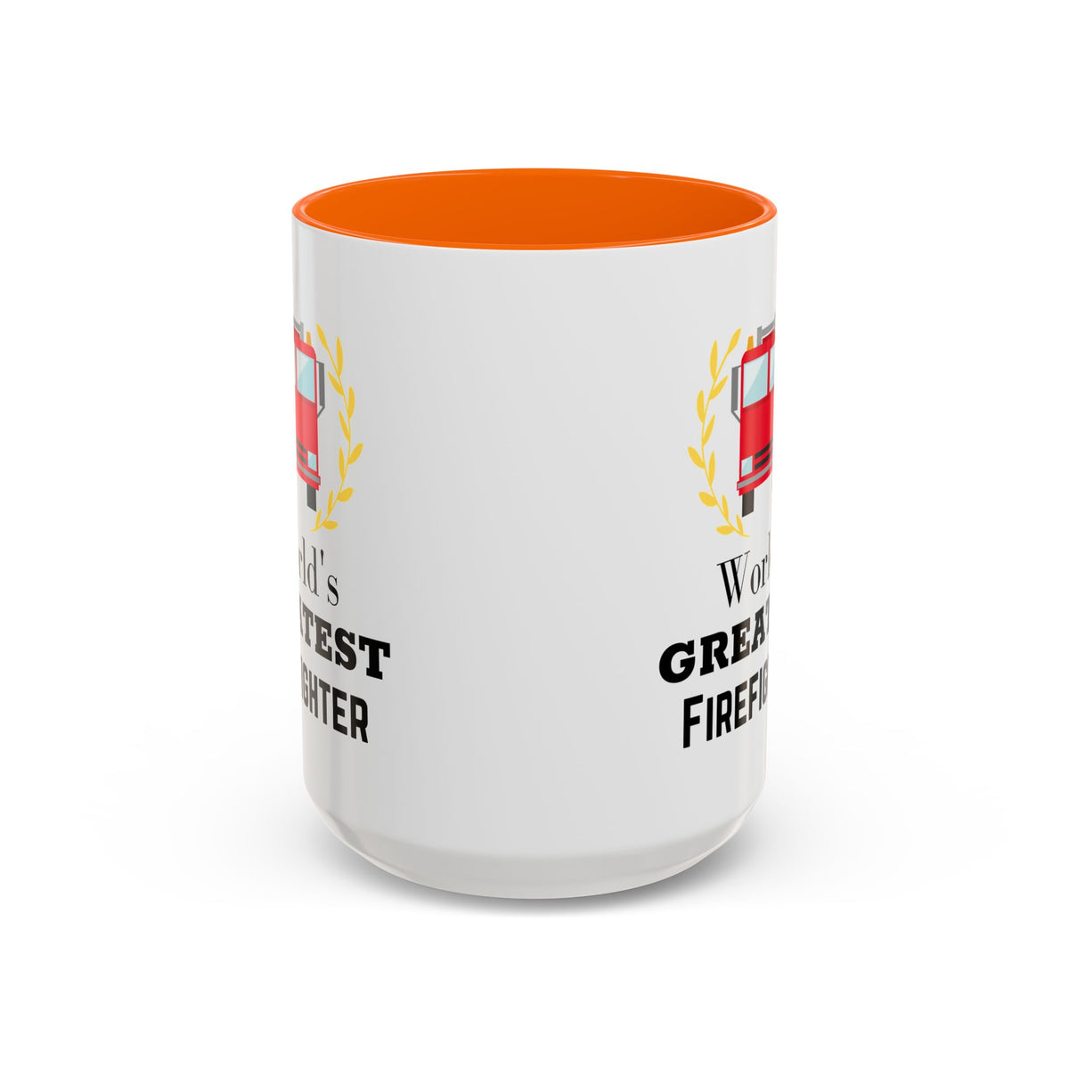 World's Greatest Firefighter Accent Coffee Mug - Firefighter Gift