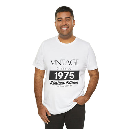 Personalized Custom Year "Vintage Limited Edition" Birthday Unisex Jersey Short Sleeve Tee